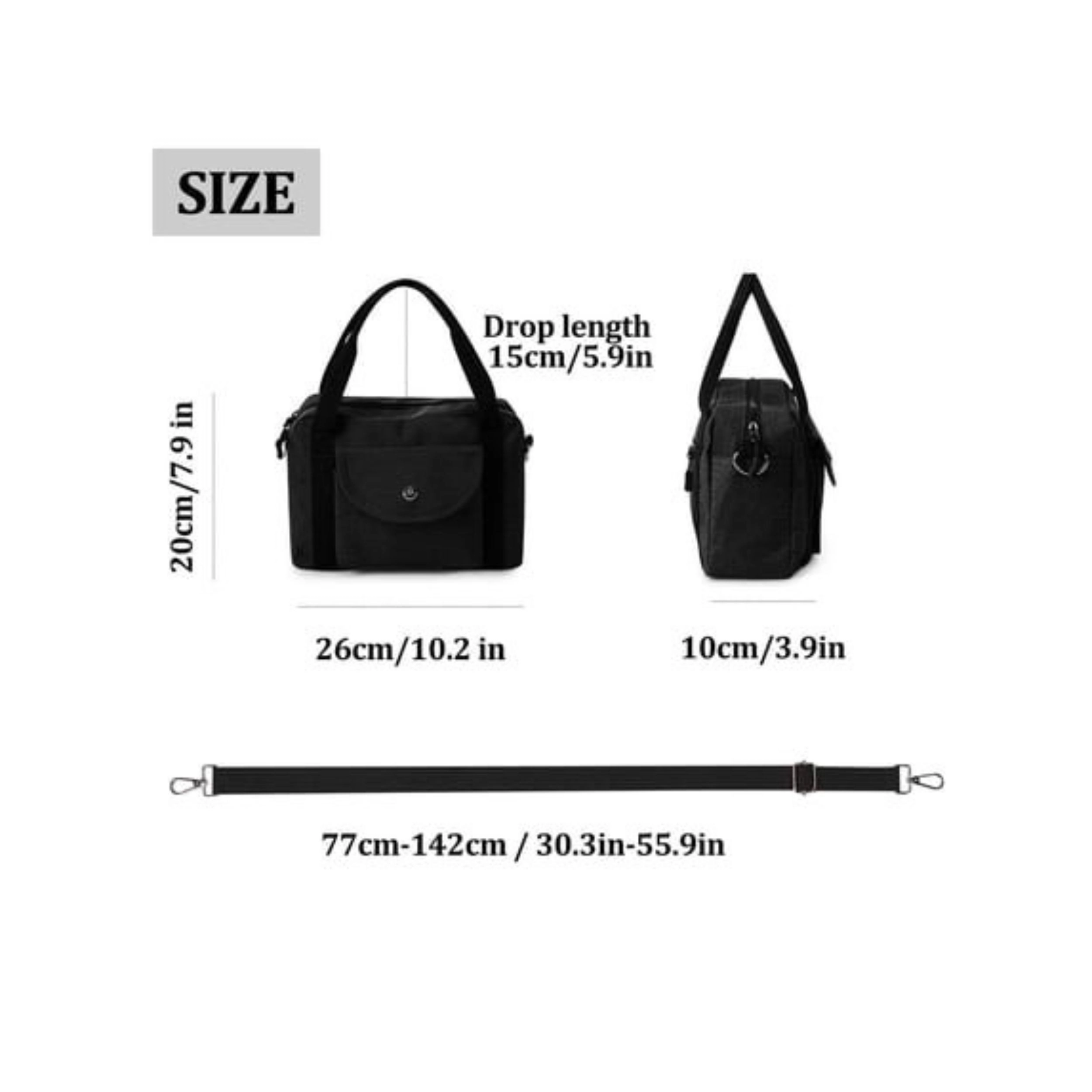 Home Collection Women’s Nylon Crossbody Purse with Anti Theft Pocket