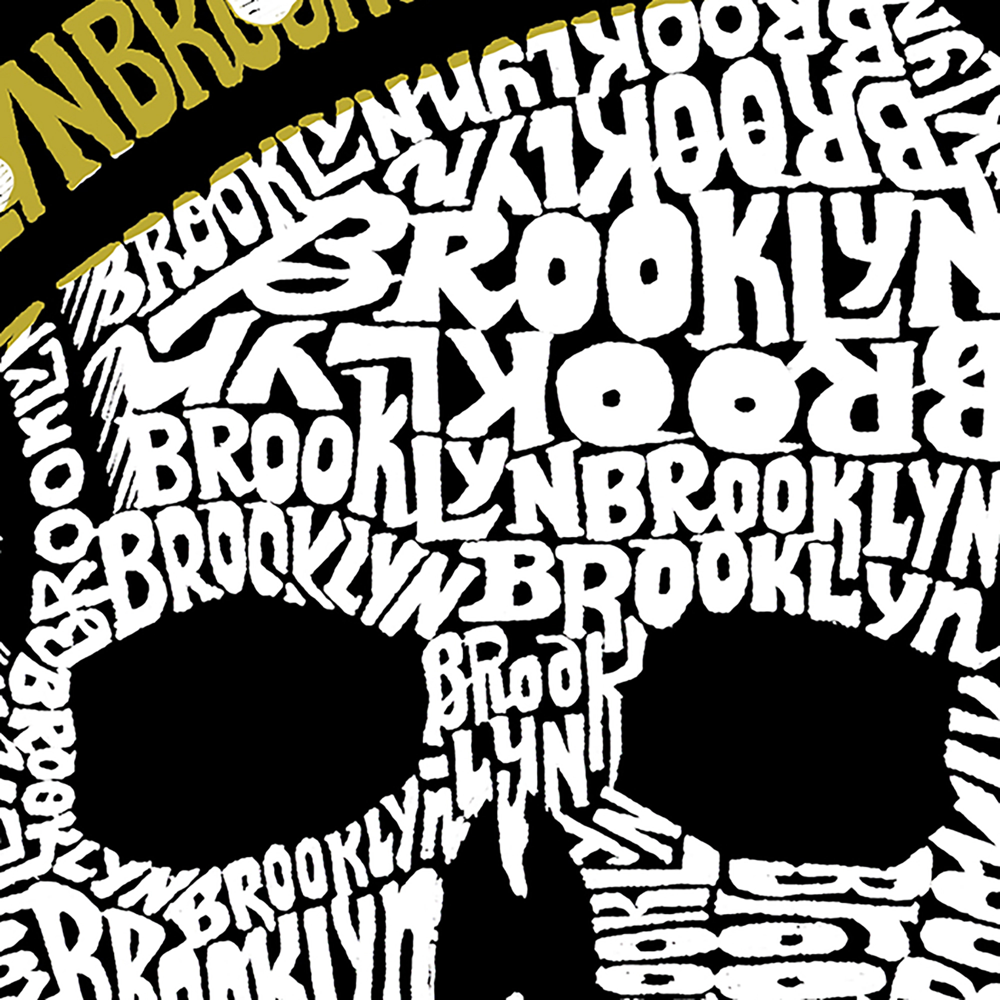 LA Pop Art Men's Brooklyn Crown Word T-Shirt