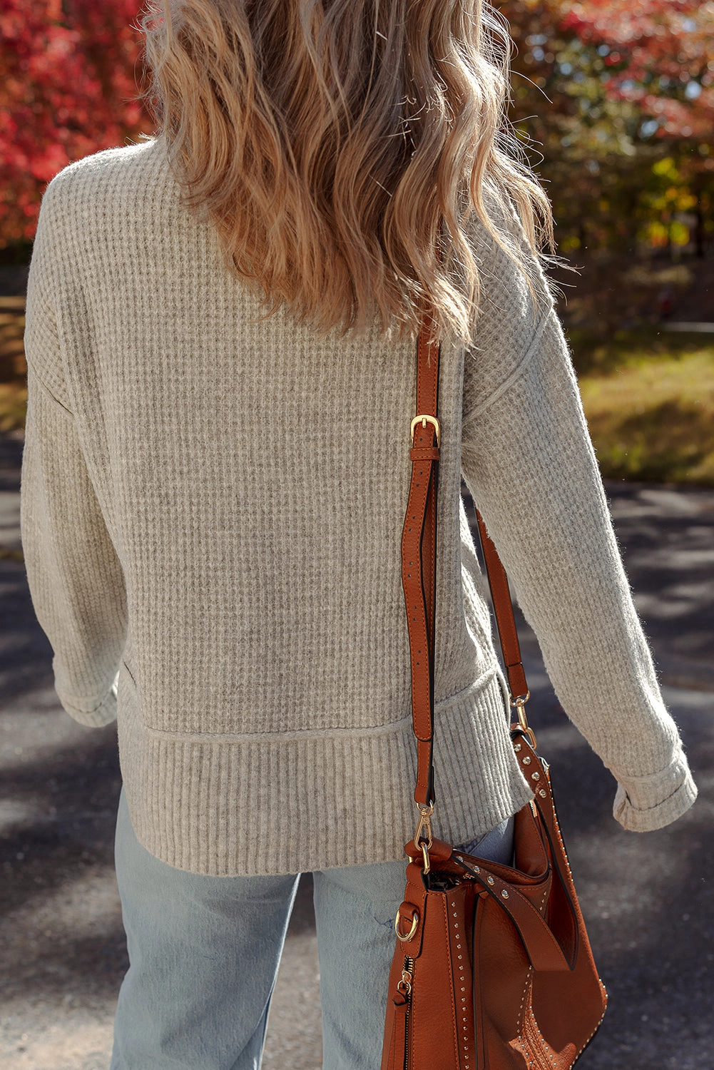 Threaded Pear Women's Isabella High Drop Shoulder Sweater