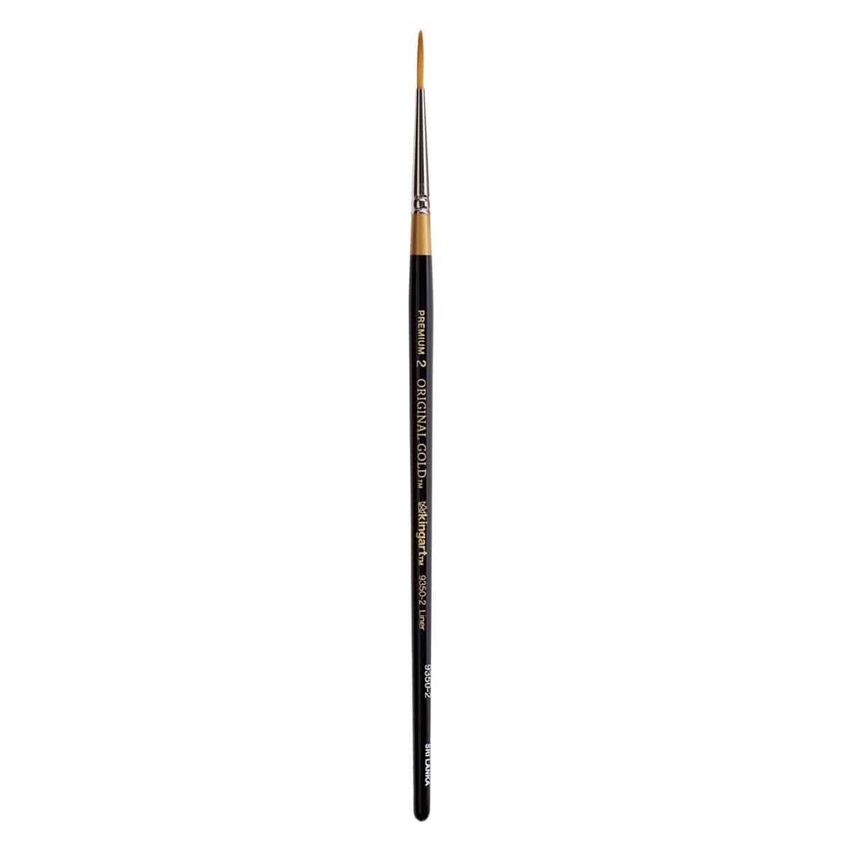 KINGART Original Gold 9350 Liner Golden Taklon Brush