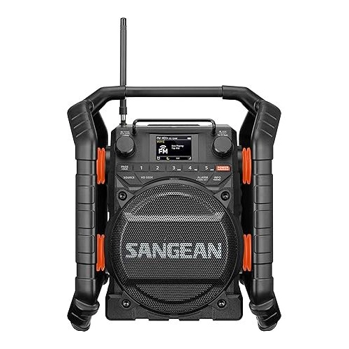 SANGEAN U7HD Rugged Jobsite Bluetooth AM/FM HD Digital Radio, Dustproof and Waterproof Outdoor Audio