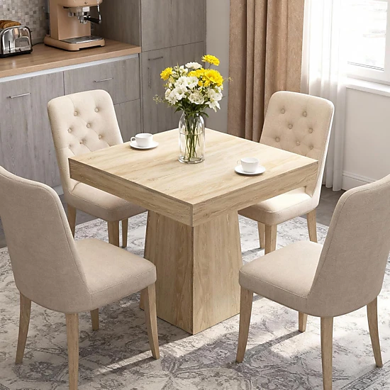 BebreezChic 31 in Square Dining Table for 2-4 Small Kitchen Dinner ...