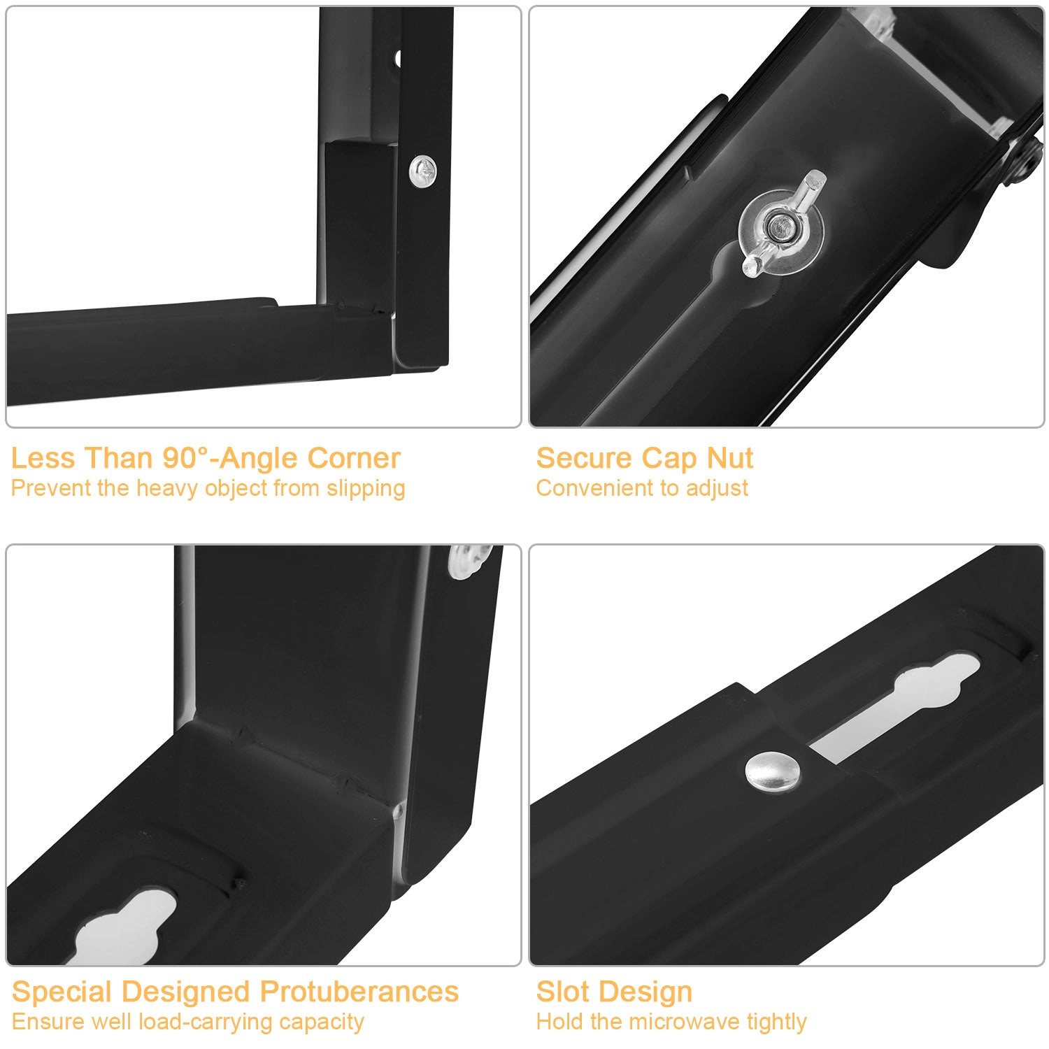 GBruno 2-Piece Adjustable Microwave Wall Mount Bracket