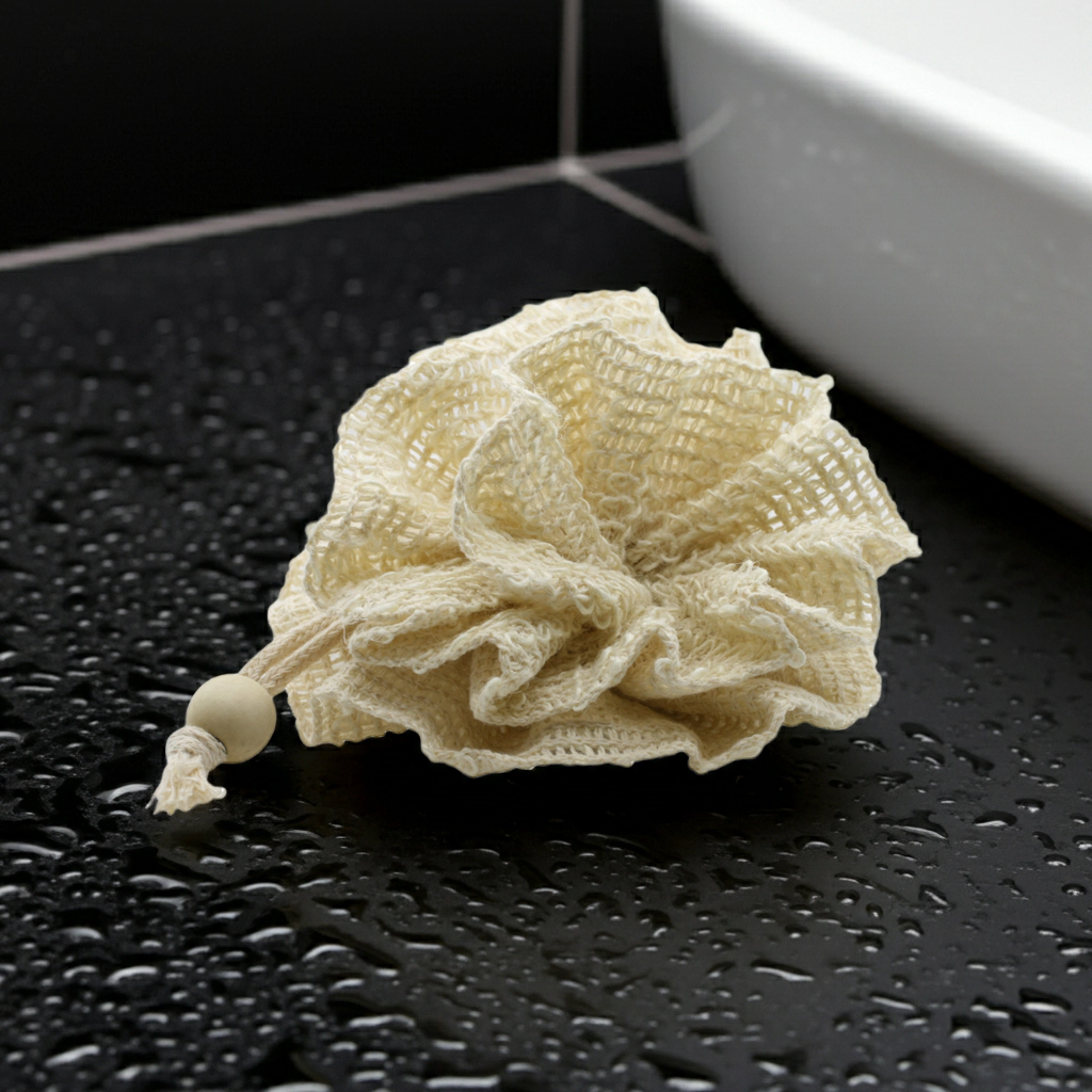 Plantlife Cotton Bath Pouf - Reusable Shower Scrubber
