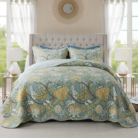 Ton Patchwork Bedspread 3-piece Bedding Quilt Set With Realed ...