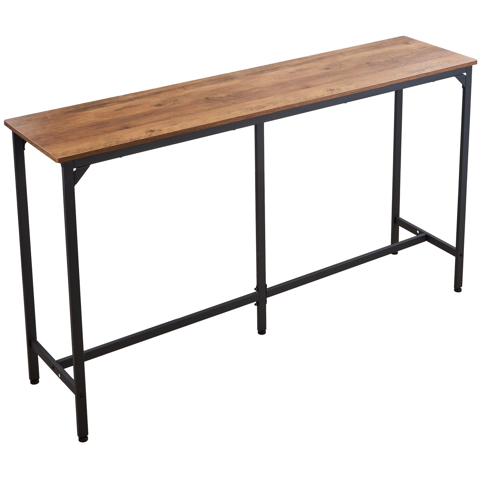 HONGGE Bar Tables with Rounded Edge Design for Living Room Dining Room Kitchen Black