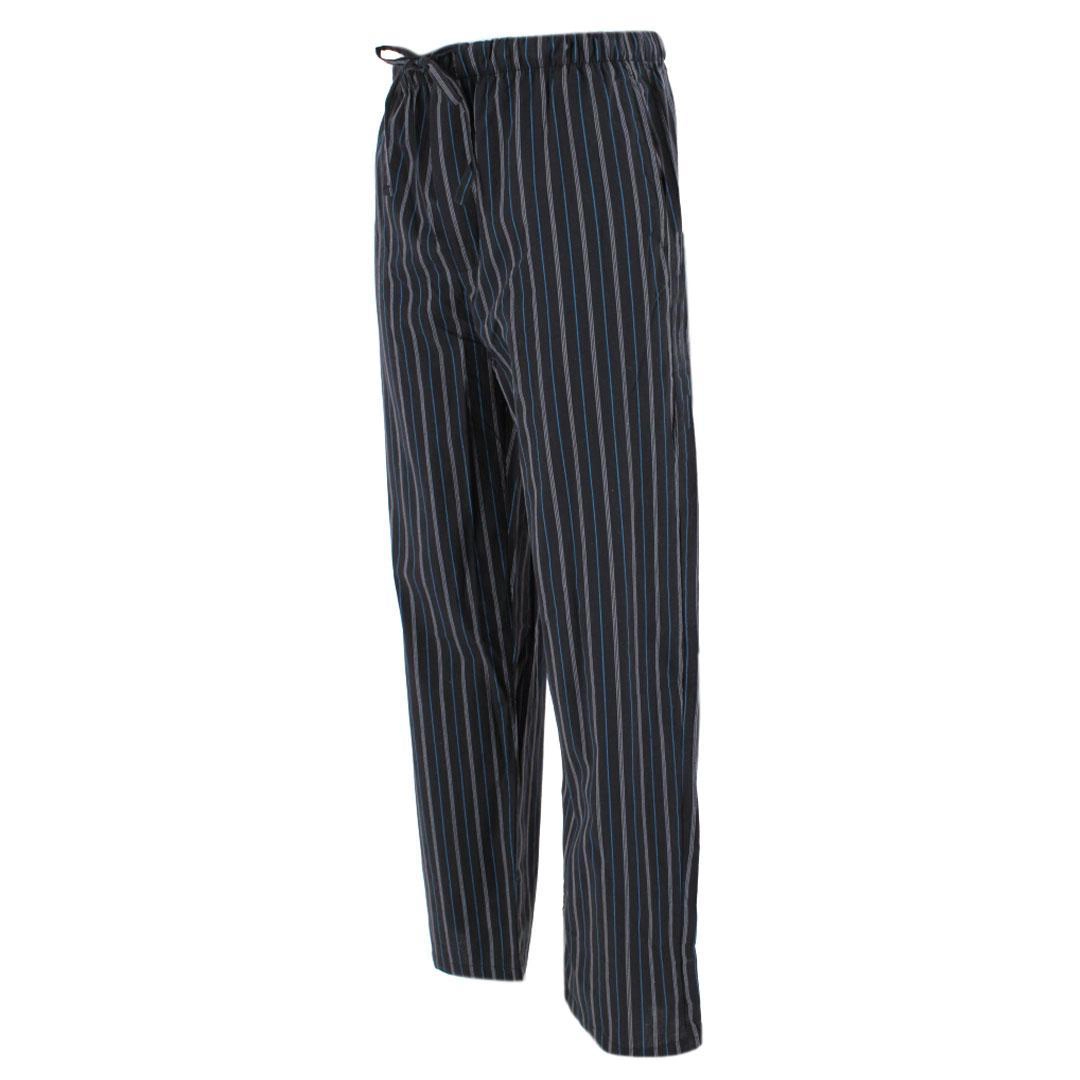 CTM Men's Cotton Poplin Striped Pajama Pants