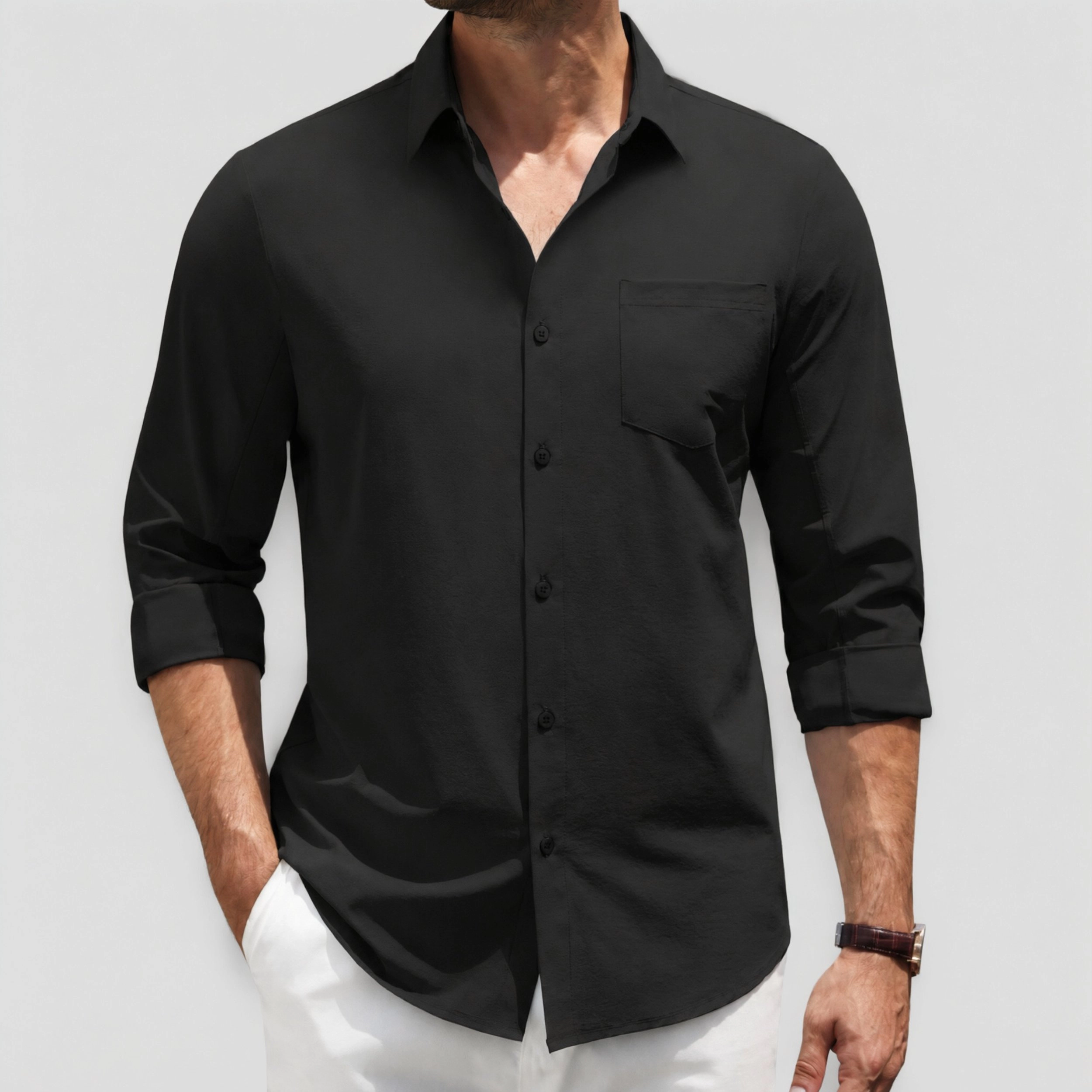 COOFANDY Men's Long Sleeve Button Down Textured Dress Shirt