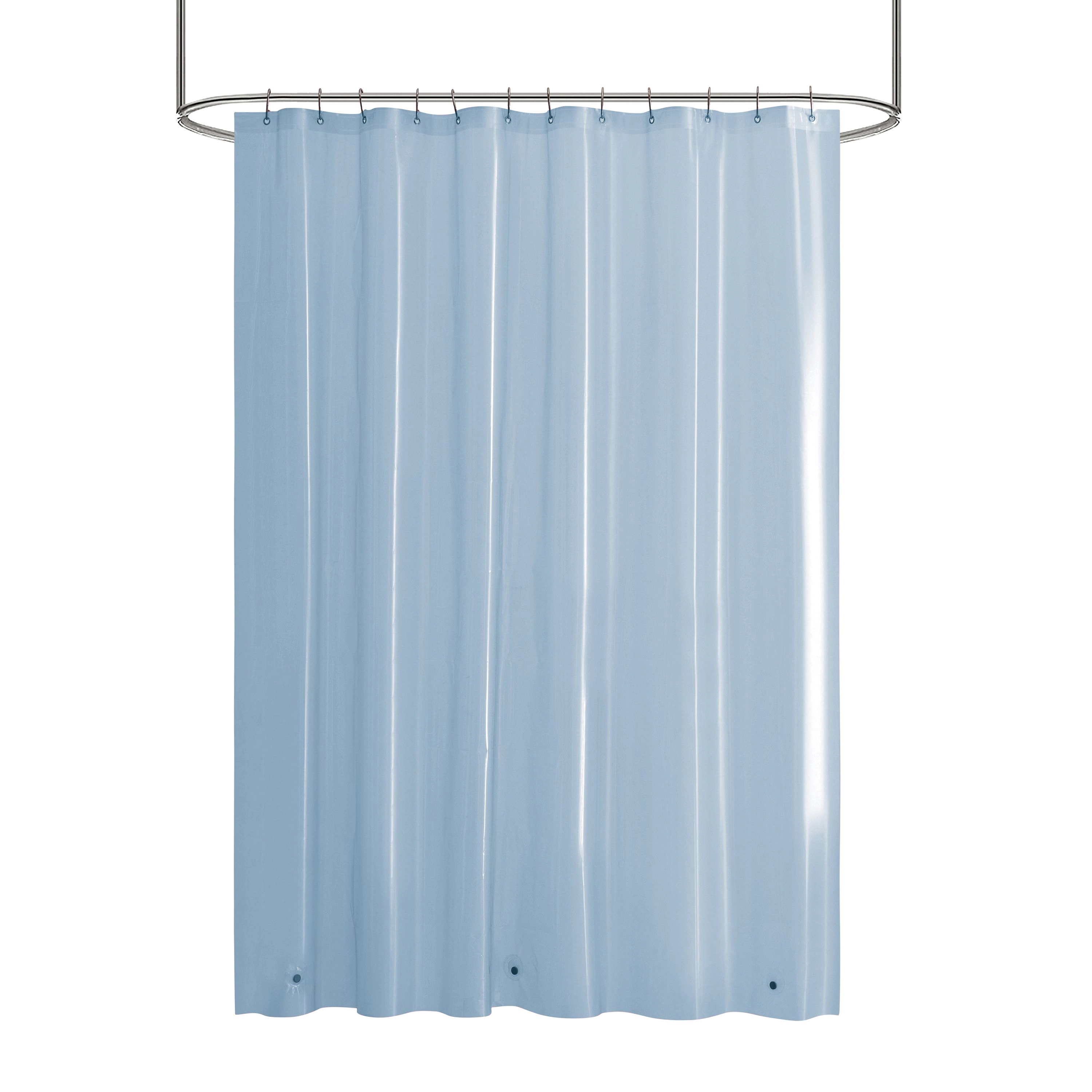 Kate Aurora Transparent Pastel 6 Gauge Hotel Non-Toxic Odor Free PEVA Shower Curtain Liner - Mold & Mildew Resistant