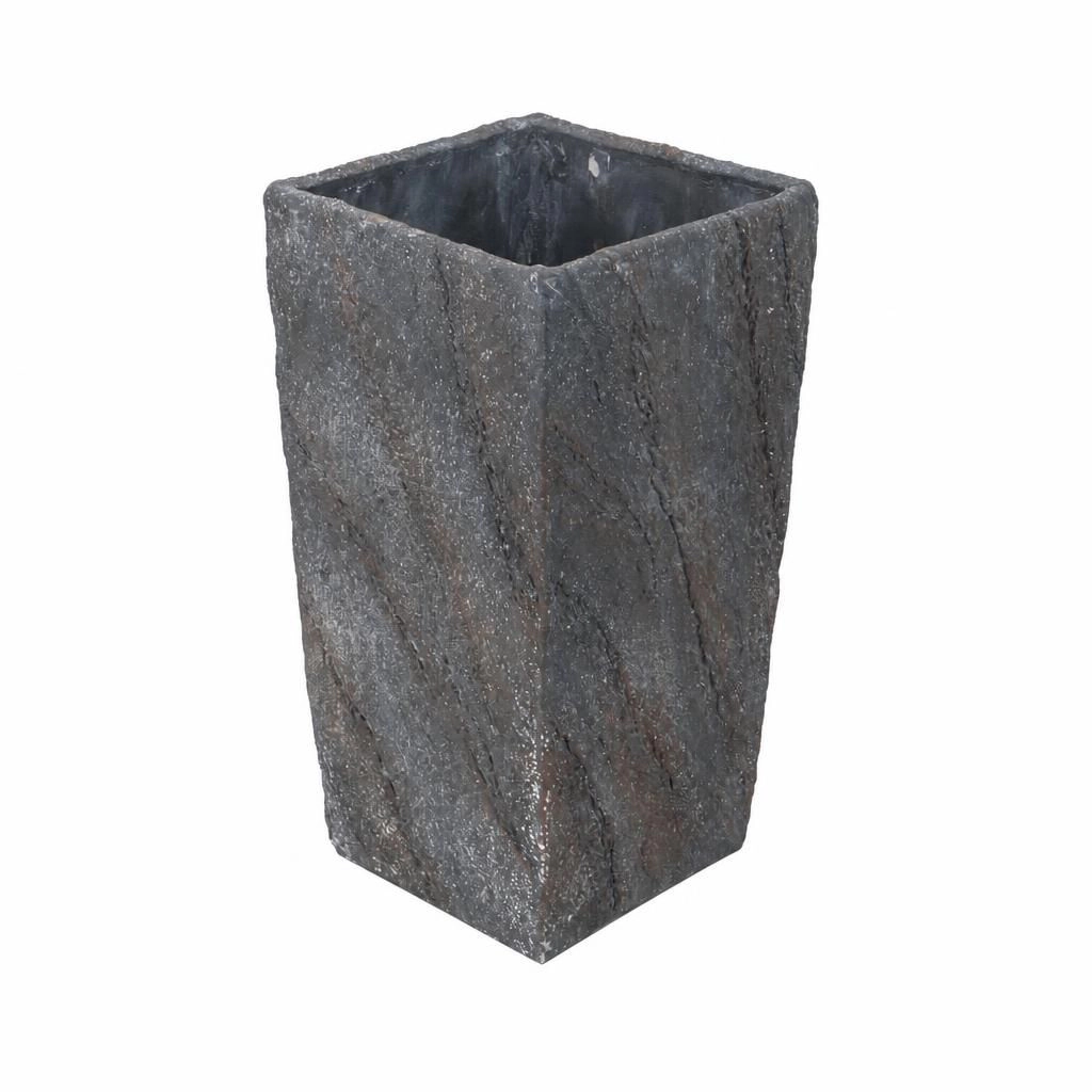 WOW PIONEER Tall Solid Cement Planter for Garden Patio Balcony Entryway Indoor Outdoor