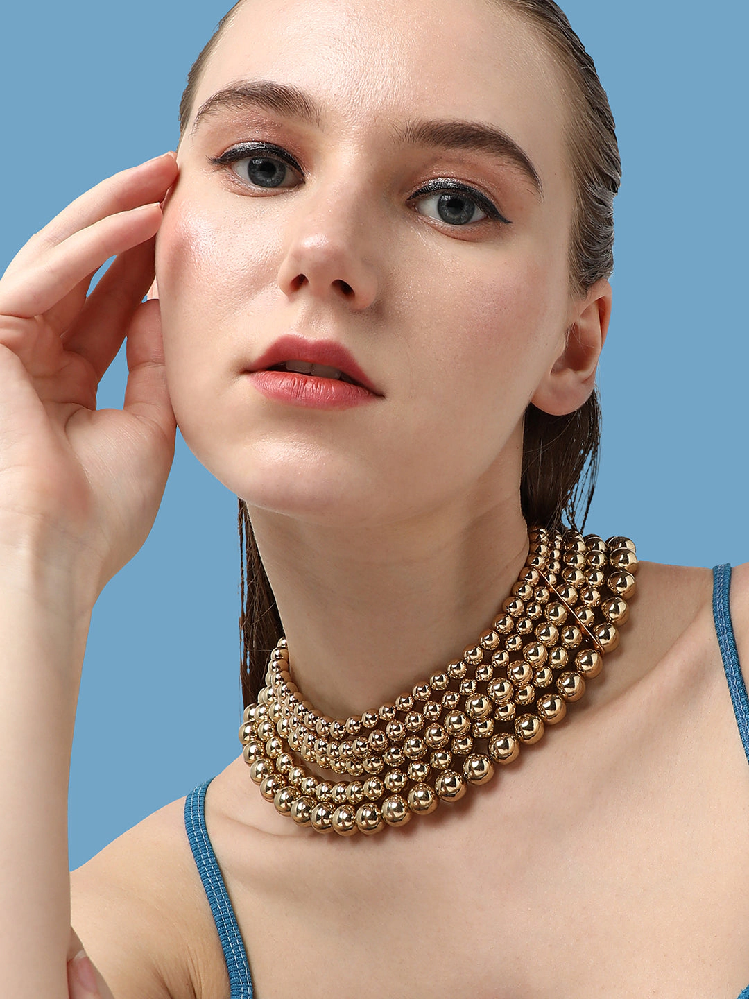 SOHI Women's Golden Necklace