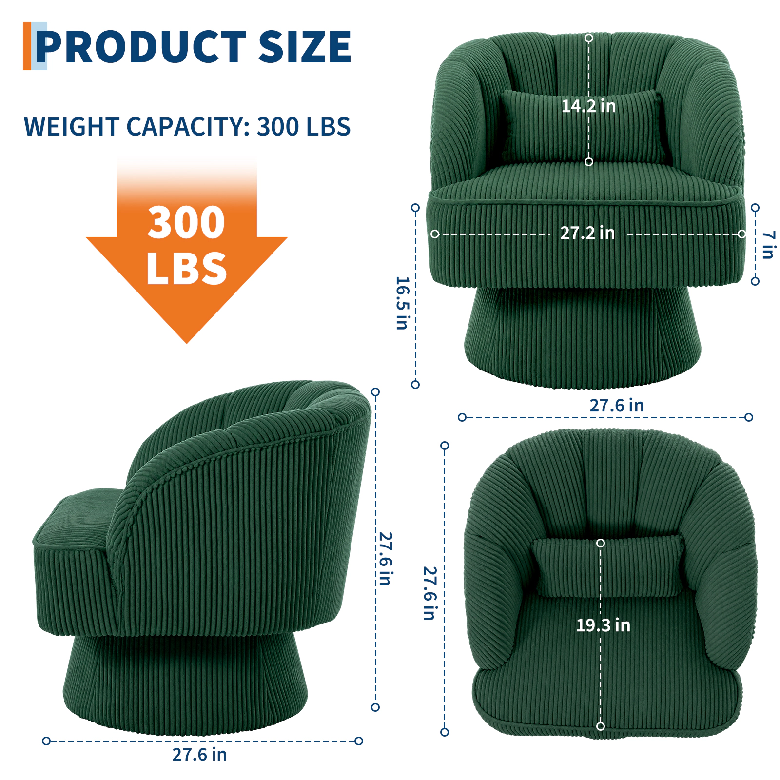 BebreezChic Beige Fleece 360 Swivel Barrel Accent Chair Round Upholstered Lounge Armchair for Living Room