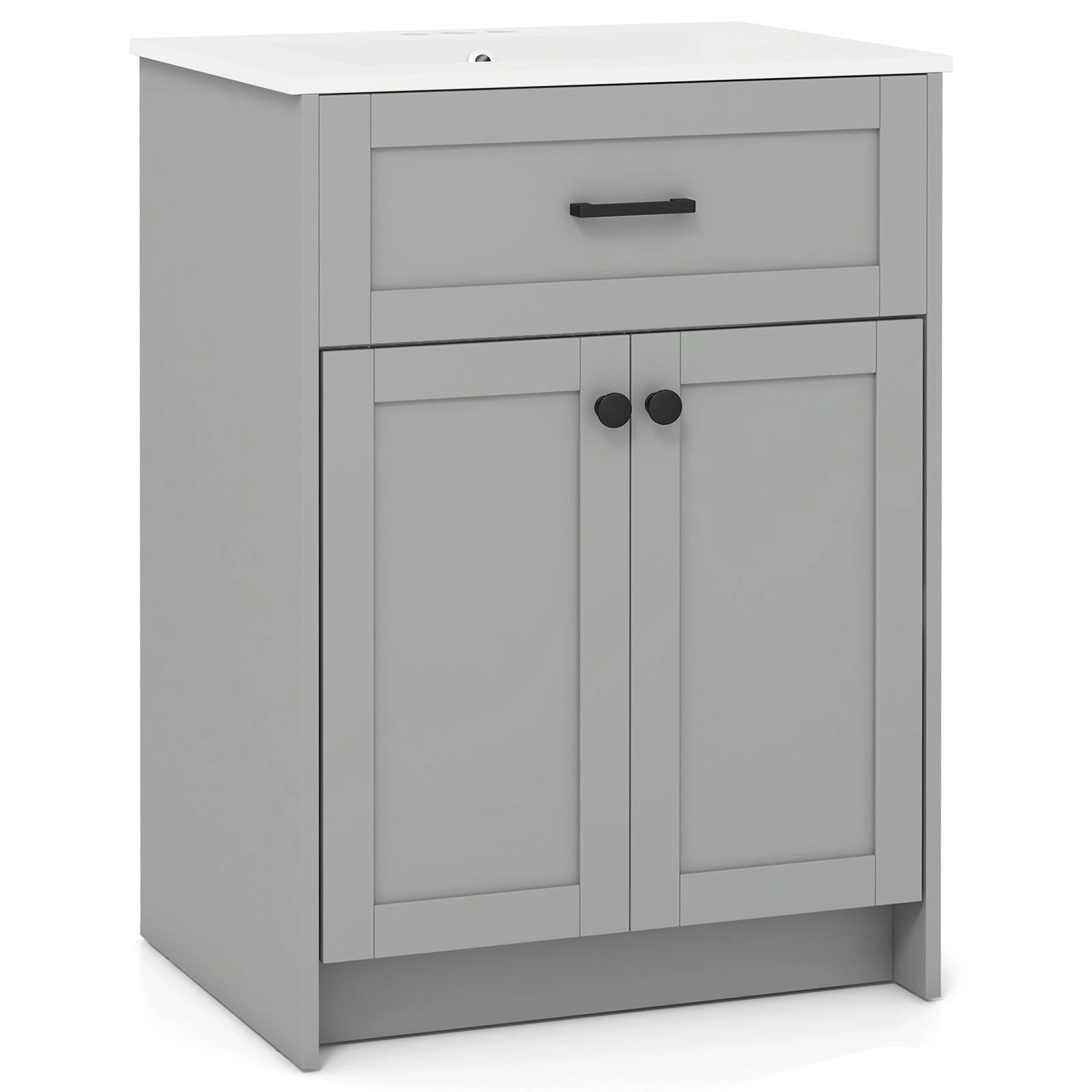 SlickBlue Bathroom Vanity Cabinet with Ceramic Sink