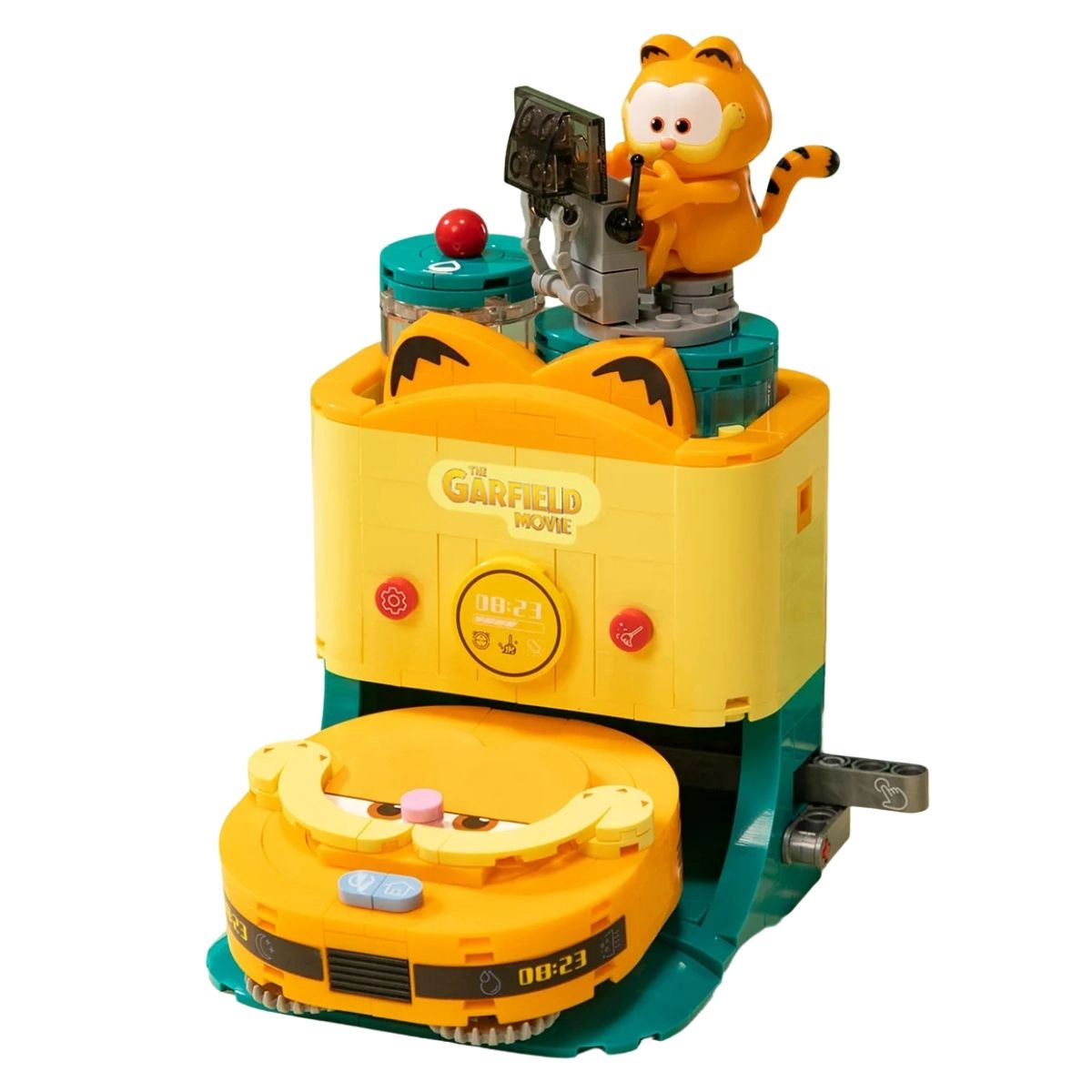 Pantasy The Garfield Movie Robot Vacuum #86823 Building Block Set - 304-Piece Fantastic Machine Series 2.0
