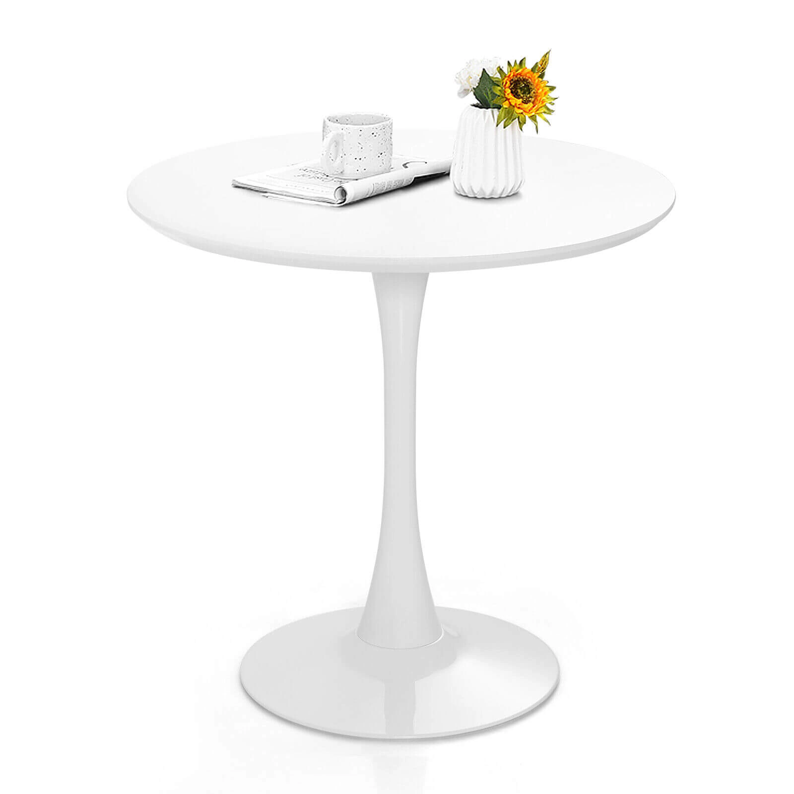 LJG 32 Inch Modern Tulip Round Dining Table with MDF Top