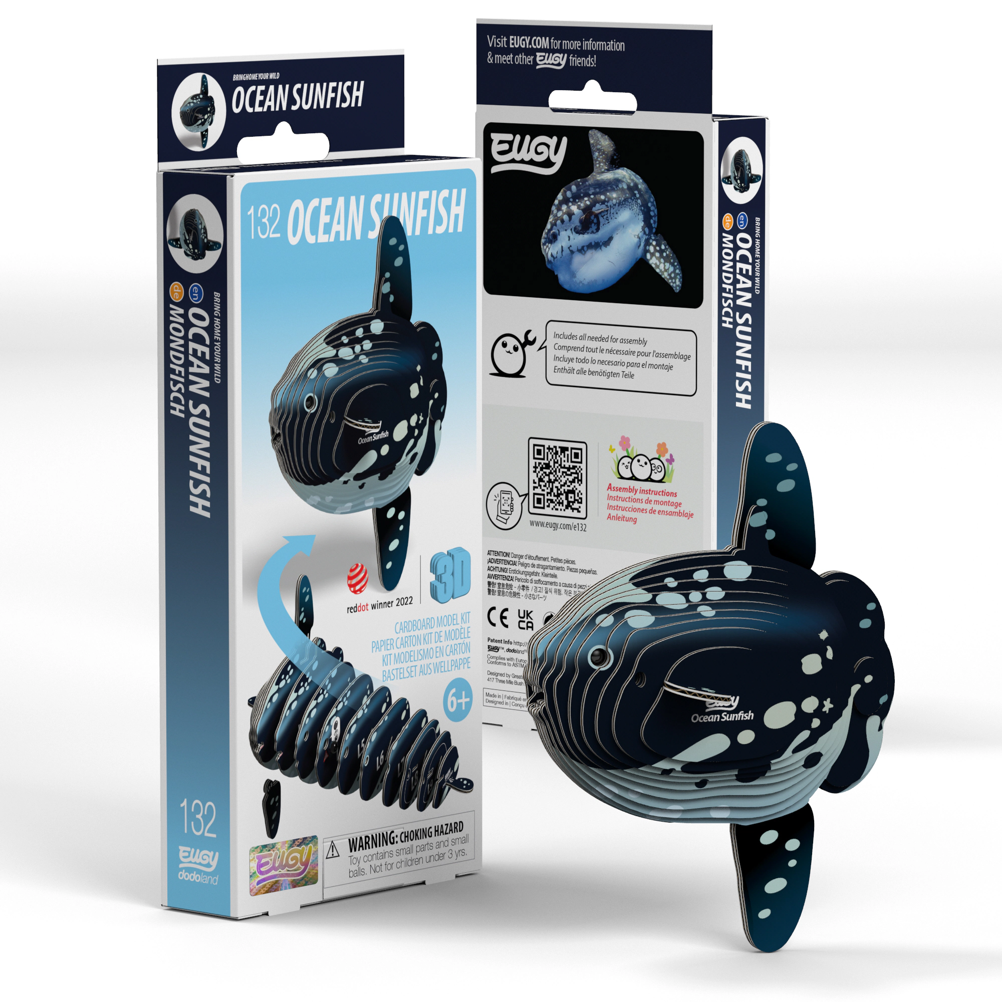 EUGY Ocean Sunfish 3D Puzzle - contains 27 puzzle pieces