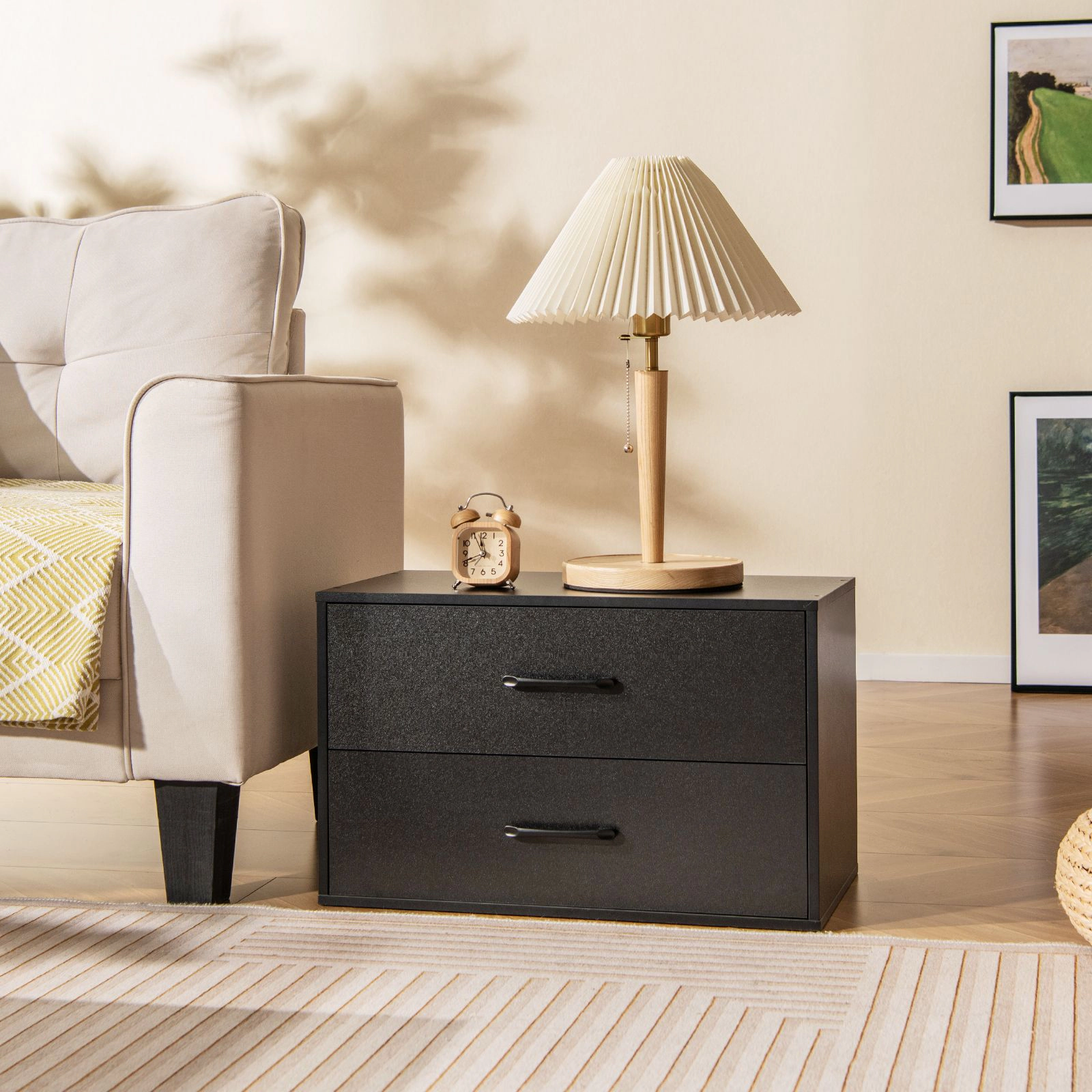 SlickBlue 2 Drawer Storage Organizer Cabinet with Stackable Design