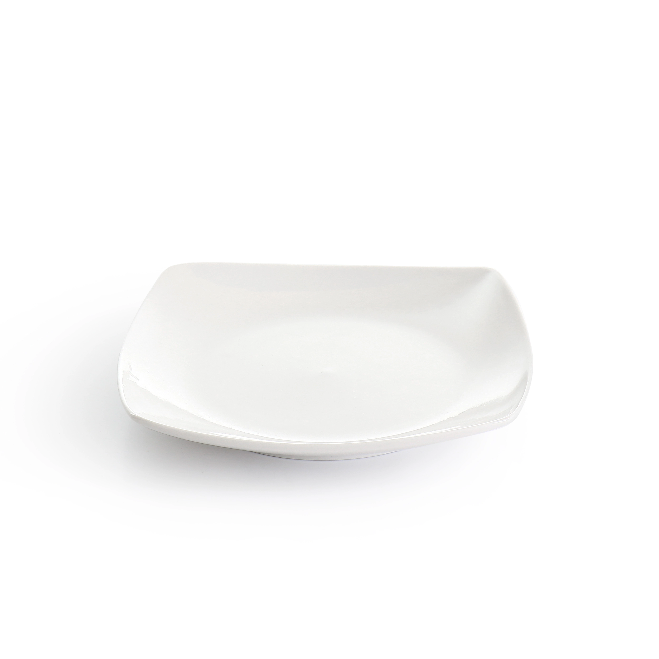 Gibson Elite Soho Lounge 16 Piece Square Fine Ceramic Dinnerware Set in White