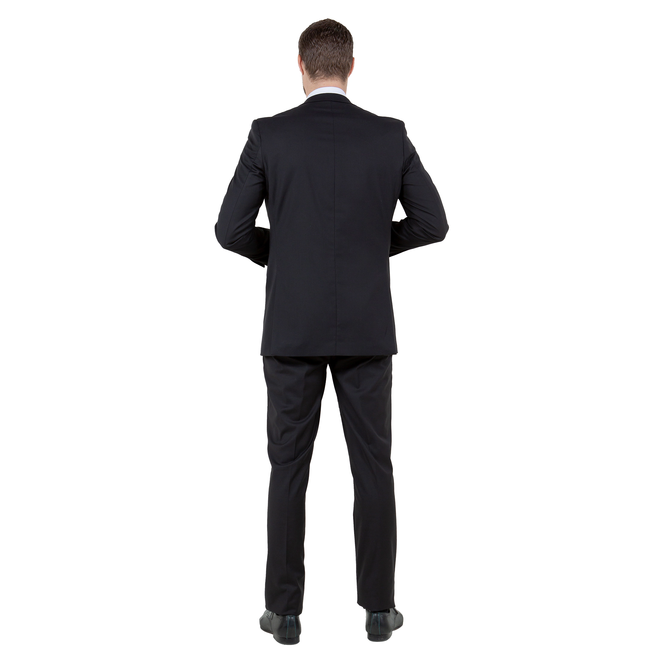 Tazzio Men’s Slim Fit Vested Solid Suit Set