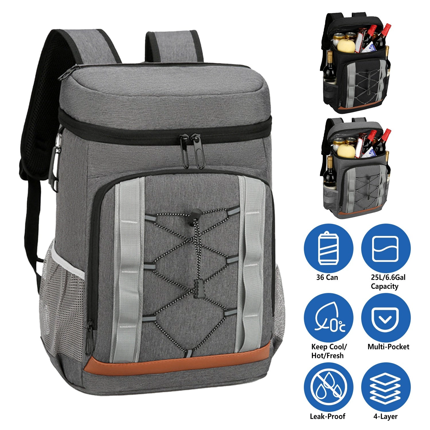 GBruno Insulated 36-Can Cooler Backpack