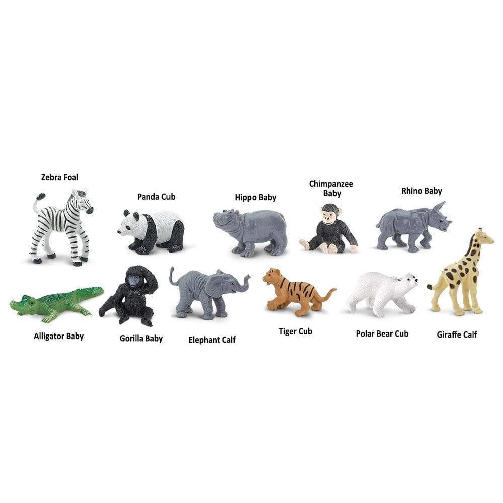 Safari Ltd. - Baby Zoo Animals TOOB - contains 11 Mini Figurines