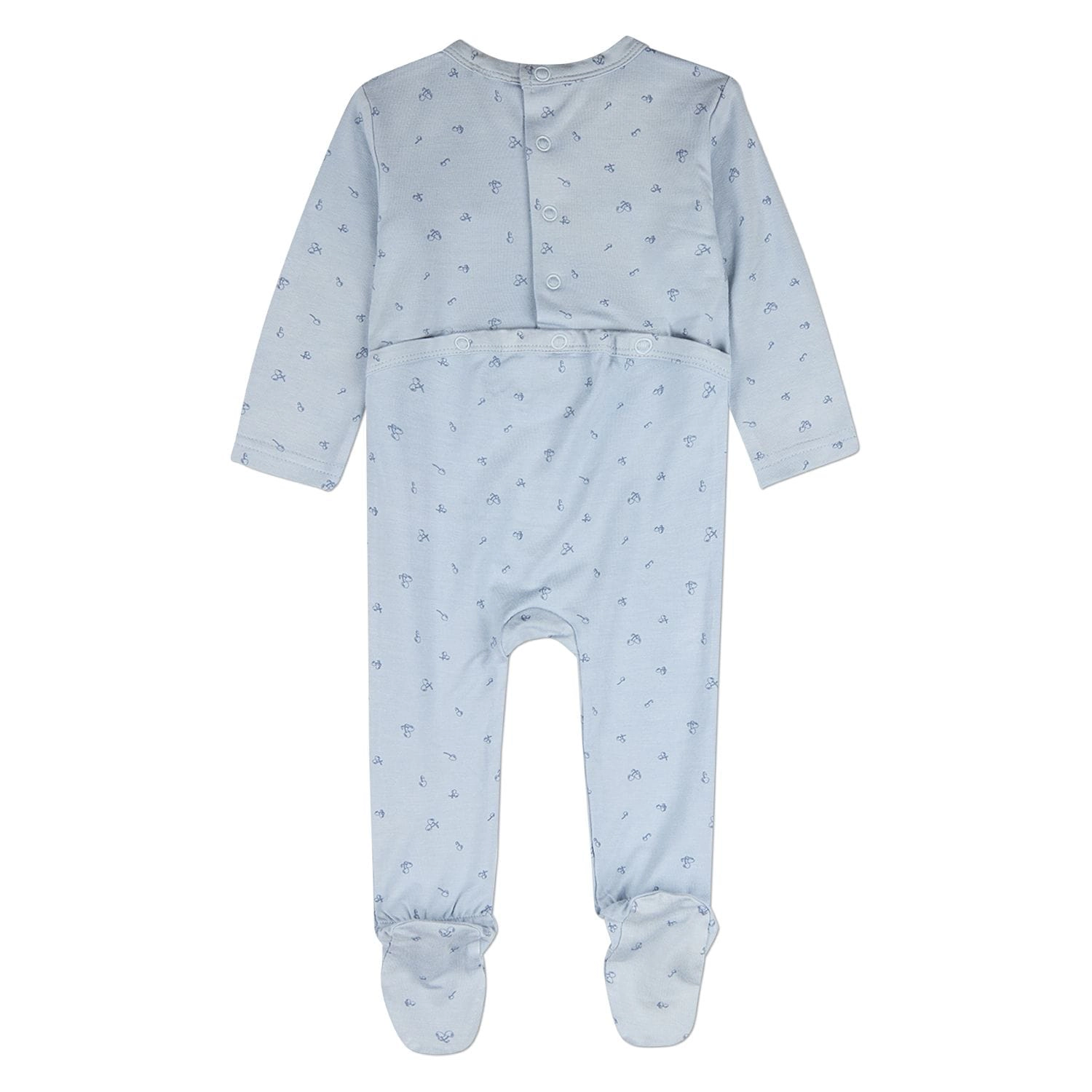 MeMoi Baby "Delightful Cherries" Modal-Blend Back-Snap Footie