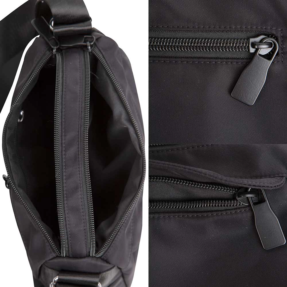 FASHNZFAB Solid Multi Pocket Crossbody Bag