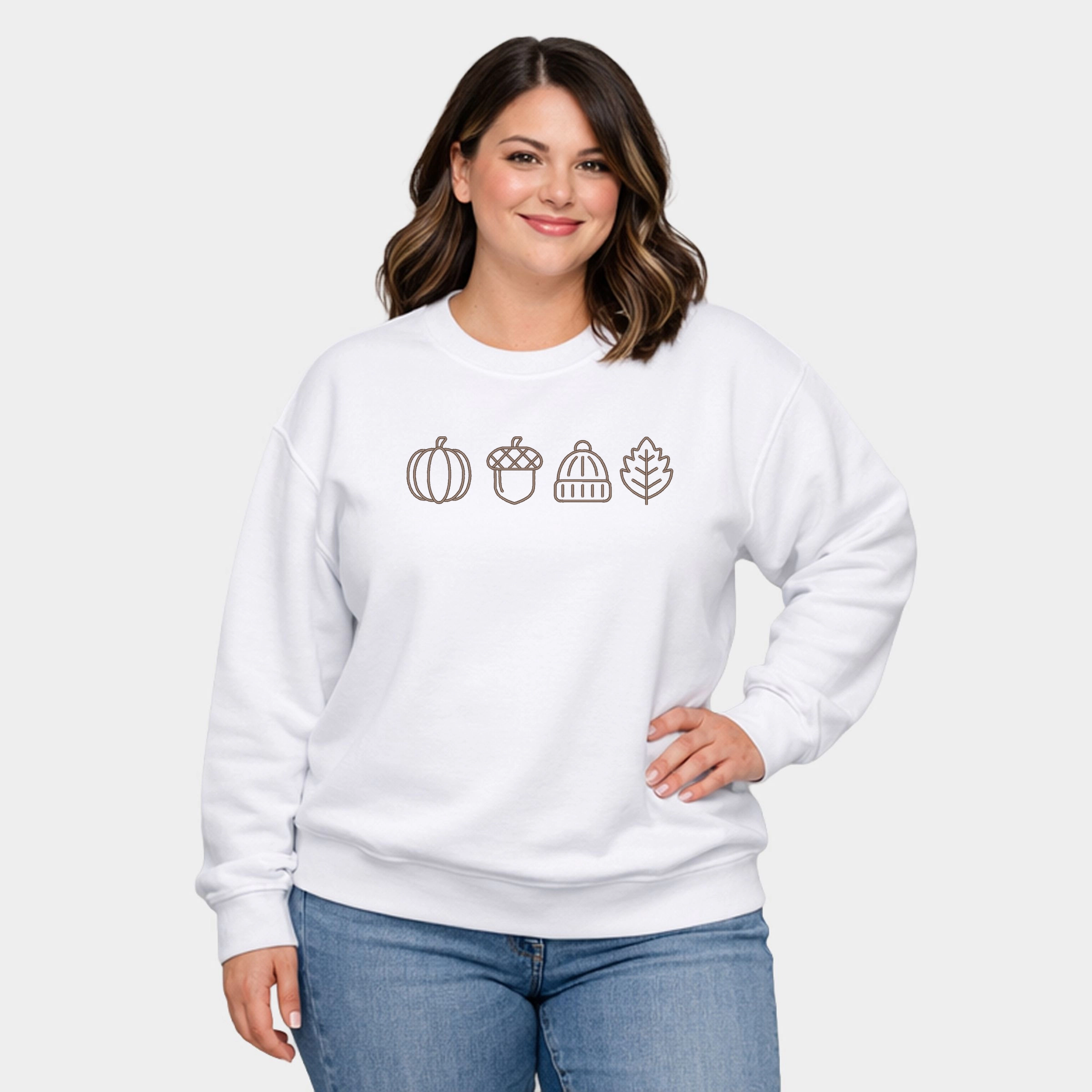 Simply Sage Market - Embroidered Fall Icons - Women's Plus Sized