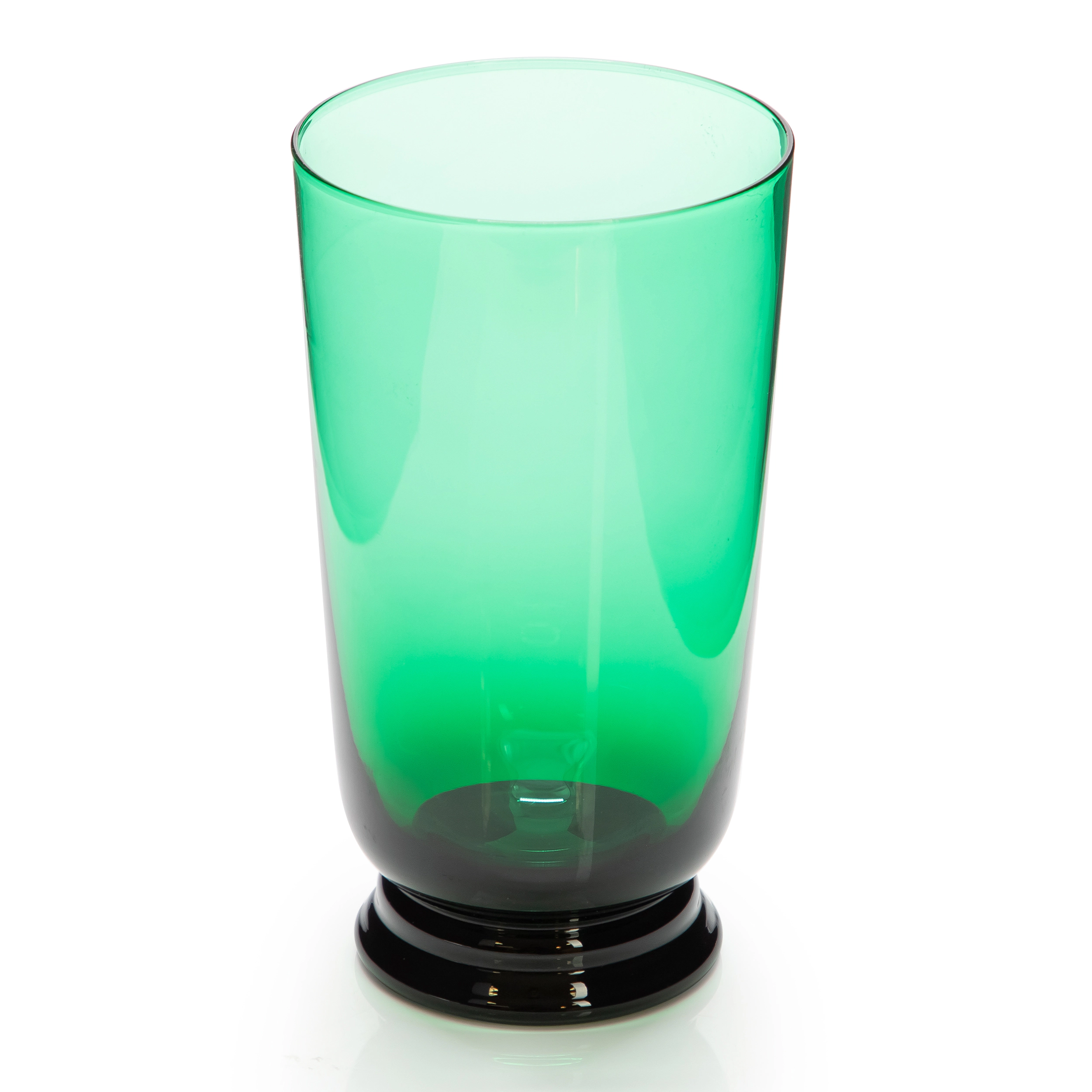 Martha Stewart Crispa 4 Piece 9.6 Ounce Hand Made Glass Goblet in Green