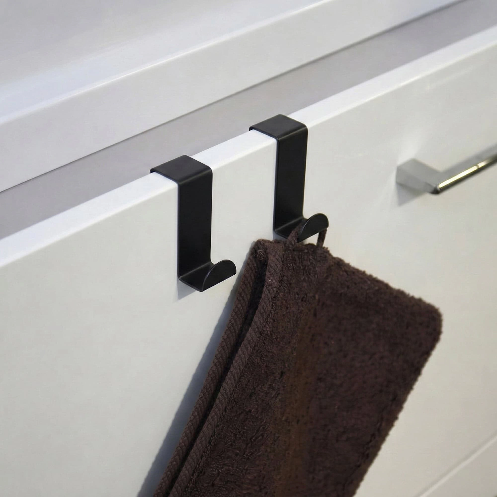 Evideco French Home Goods Polished Stainless Steel Single Robe Hook - 10 lb Capacity