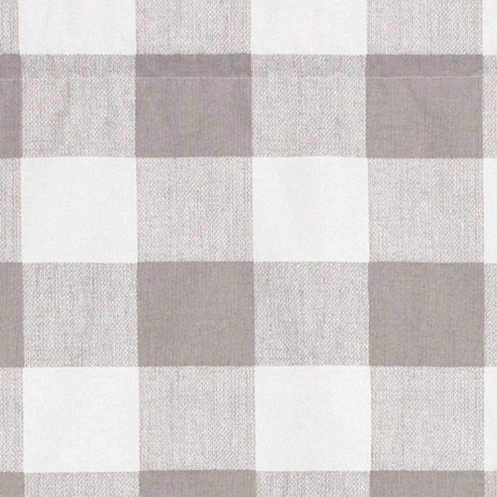 Grande Check Regal Style 3" Rod Pocket Valance 50" x 17" Taupe by RLF Home