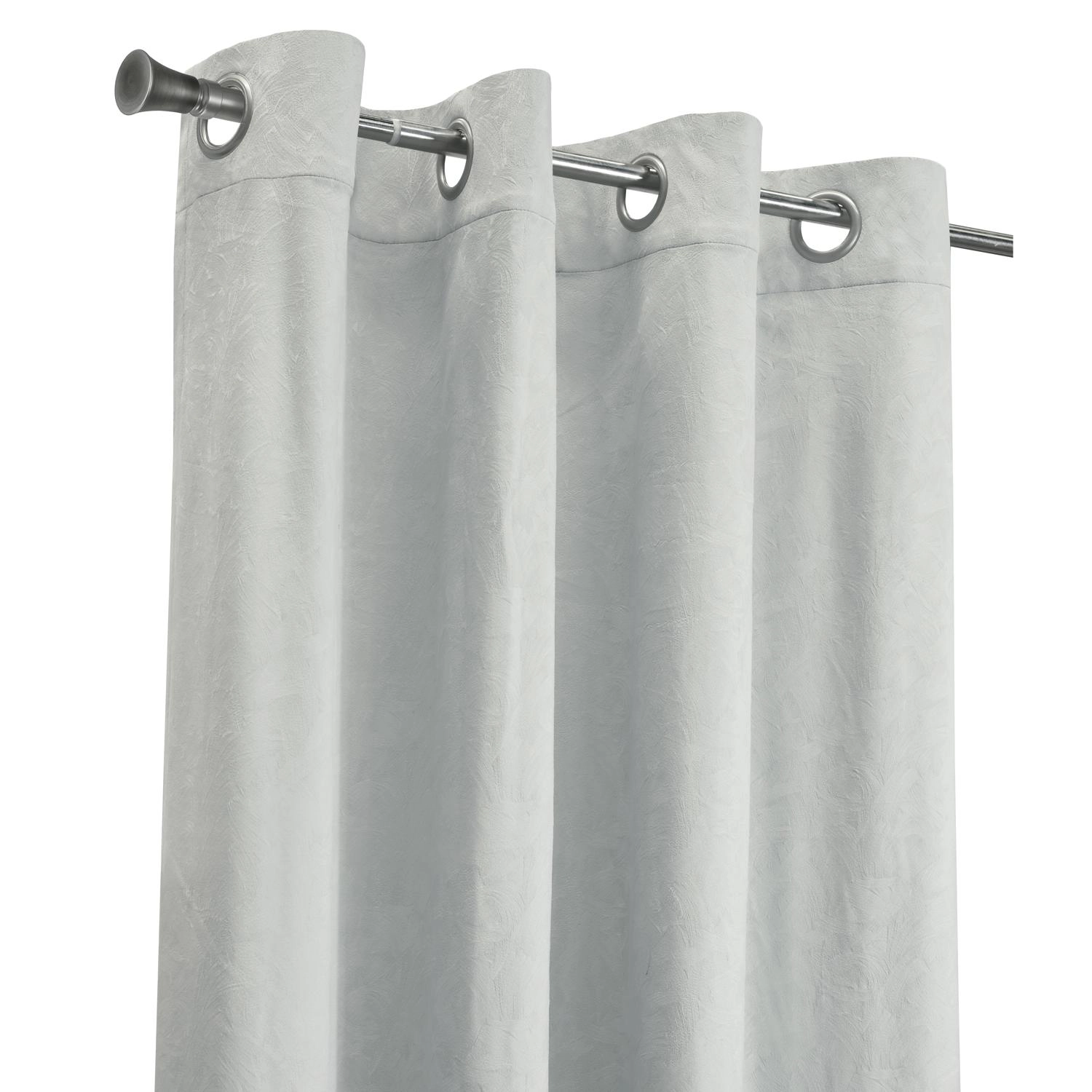 Habitat Bristol Room Darkening UV Protecion Grommet Curtain Panel for Windows 52" x 108" White