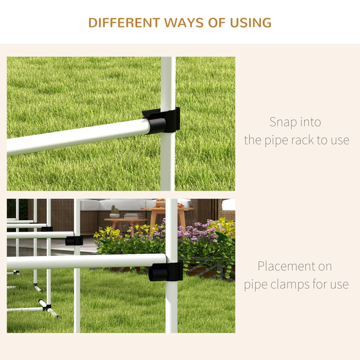 212 Main Paw Hut 6 Piece Dog Agility Set with Adjustable Height Jump Bars, Carry Bag & Displacing Top Bar - White