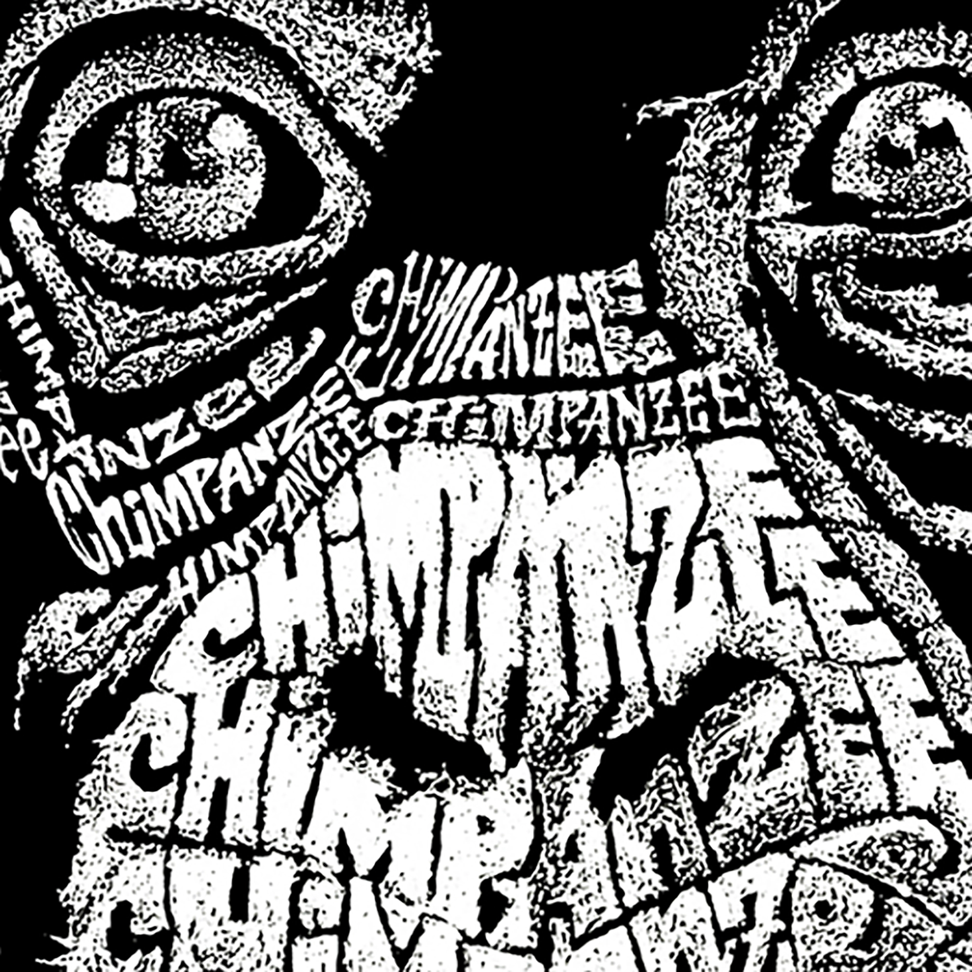 LA Pop Art Men's Crew Neck Word T-Shirt - Chimpanzee