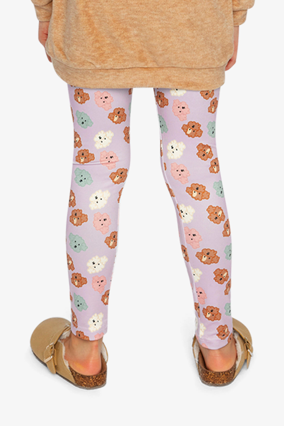 Deux par Girls Poodle Print Organic Cotton Leggings