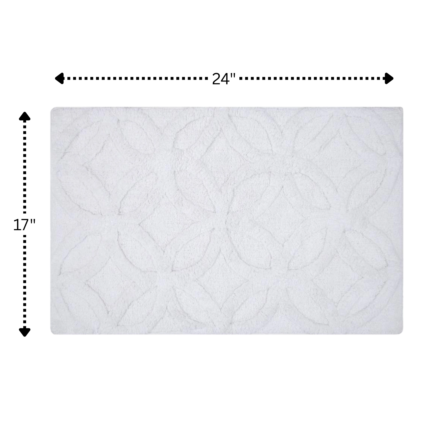 Arch Bath Rug 220 GSF Soft Plush Cotton Non Skid Back By Knightsbridge