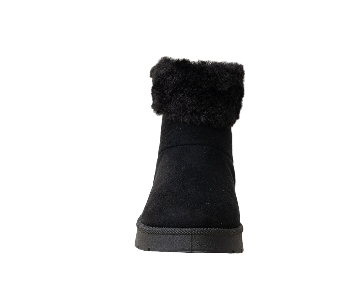 Bebe Girl's Cozy Boot with Bow and Pom Details