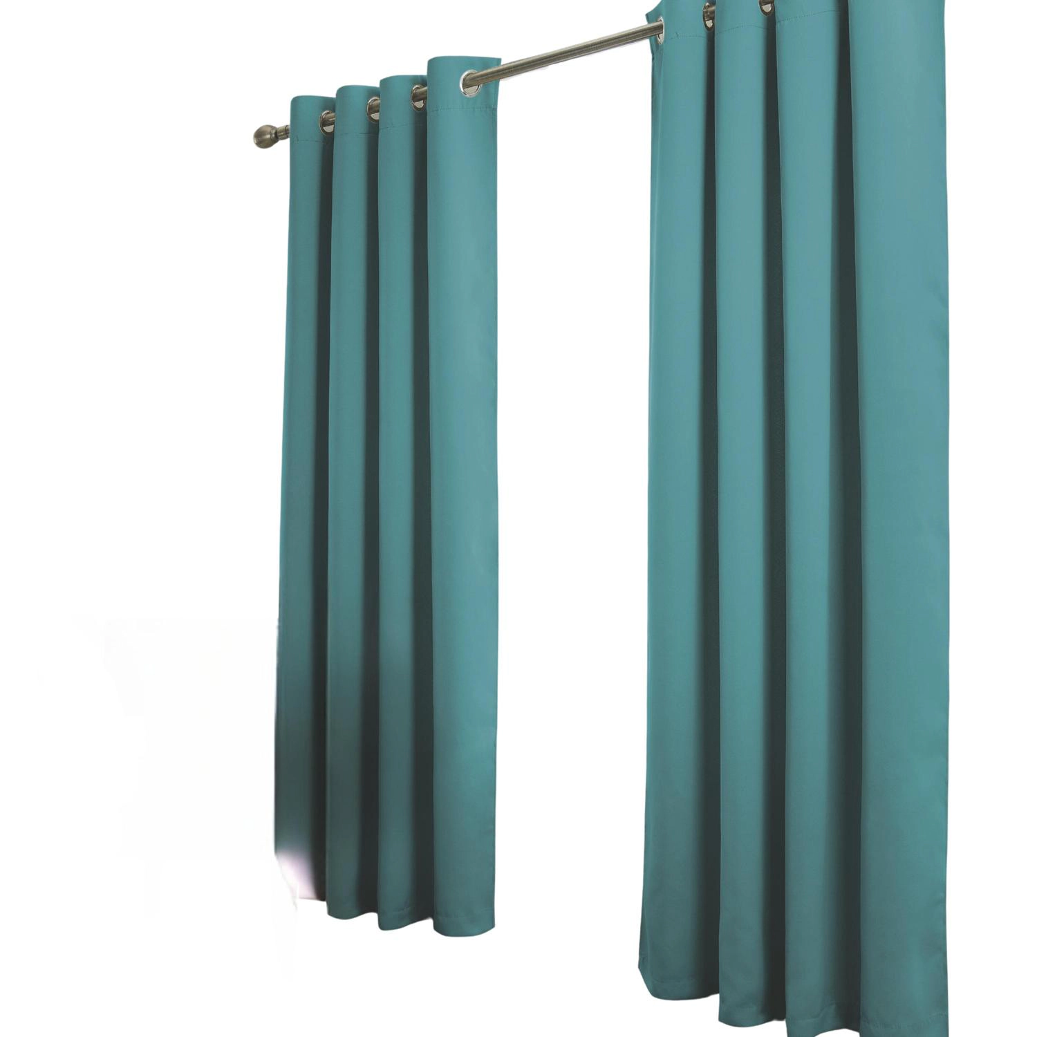 RT Designer Collection Anchorage Blackout Grommet Luxurious Modern Design Curtain Panel 54" x 95" Turquoise
