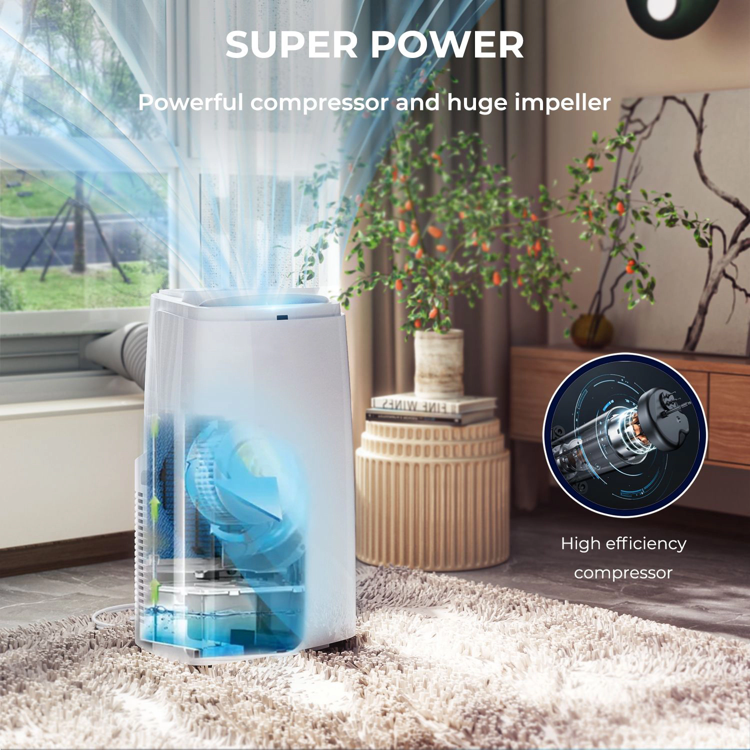 SlickBlue Unisex Portable 12000 BTU Air Conditioner
