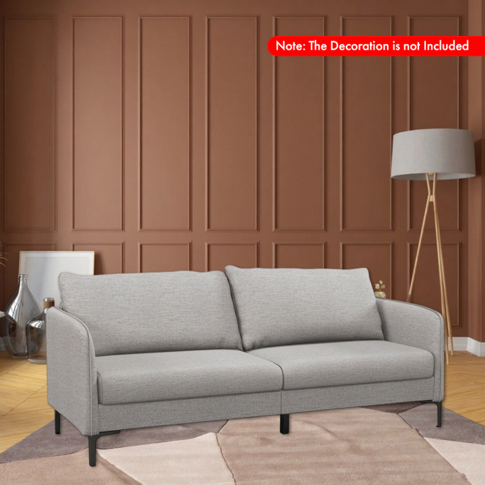 Hivvago 76-Inch Contemporary Loveseat Sofa for Apartments and Dorms with Sleek Metal Legs