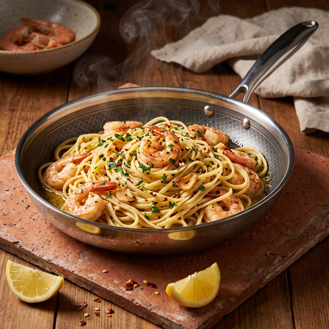 Lexi Home Premium 7-Piece Tri-Ply Stainless Steel Nonstick Cookware Set, Induction & Oven Safe
