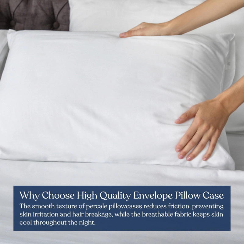 Delara 100% Organic Cotton Percale Pillowcases, GOTS Certified, Smooth & Moisture-Wicking Breathable Bedding