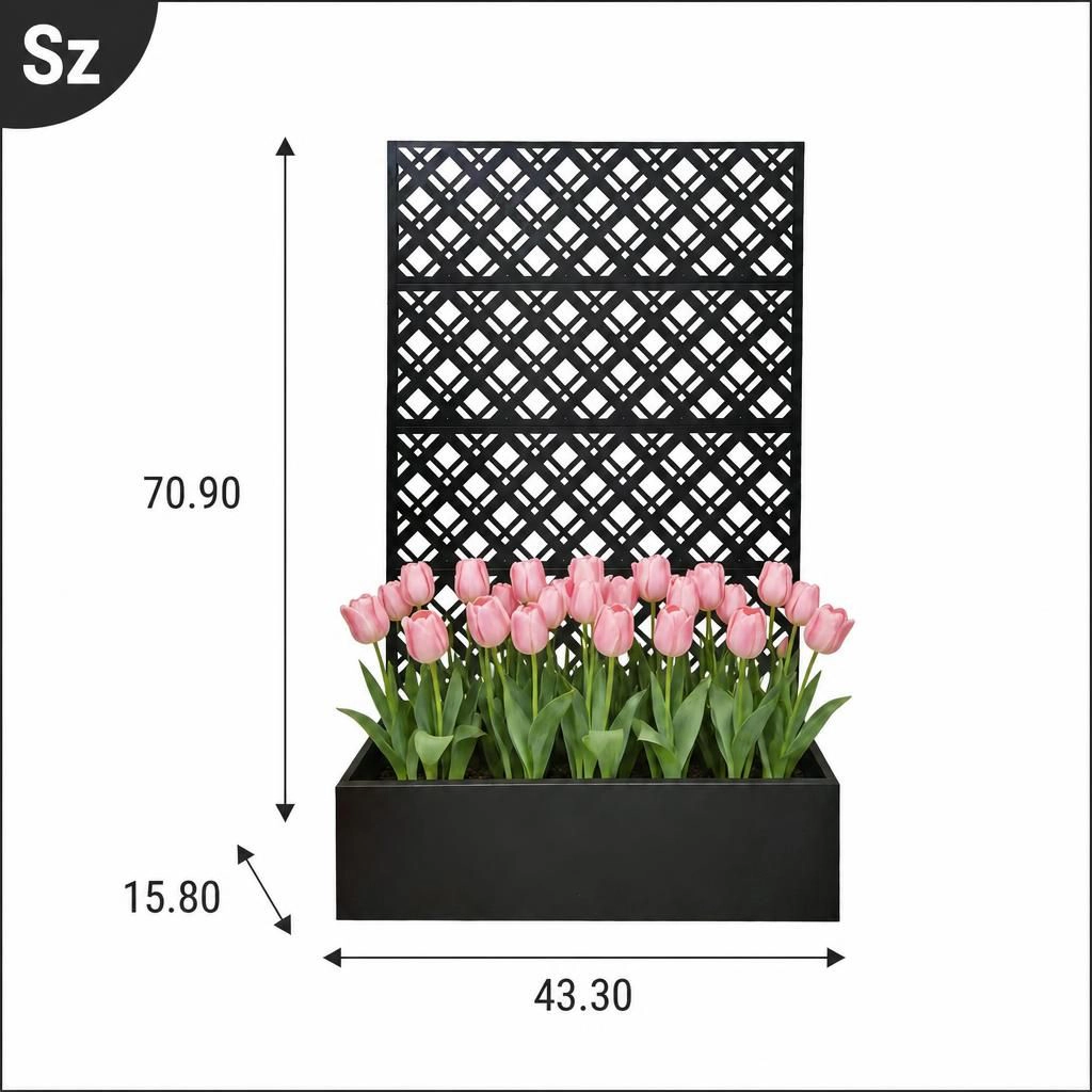 WOW PIONEER Tall Freestanding Vertical Iron Planter Rack Multi-Tier for Flowers Herbs Outdoor Plants