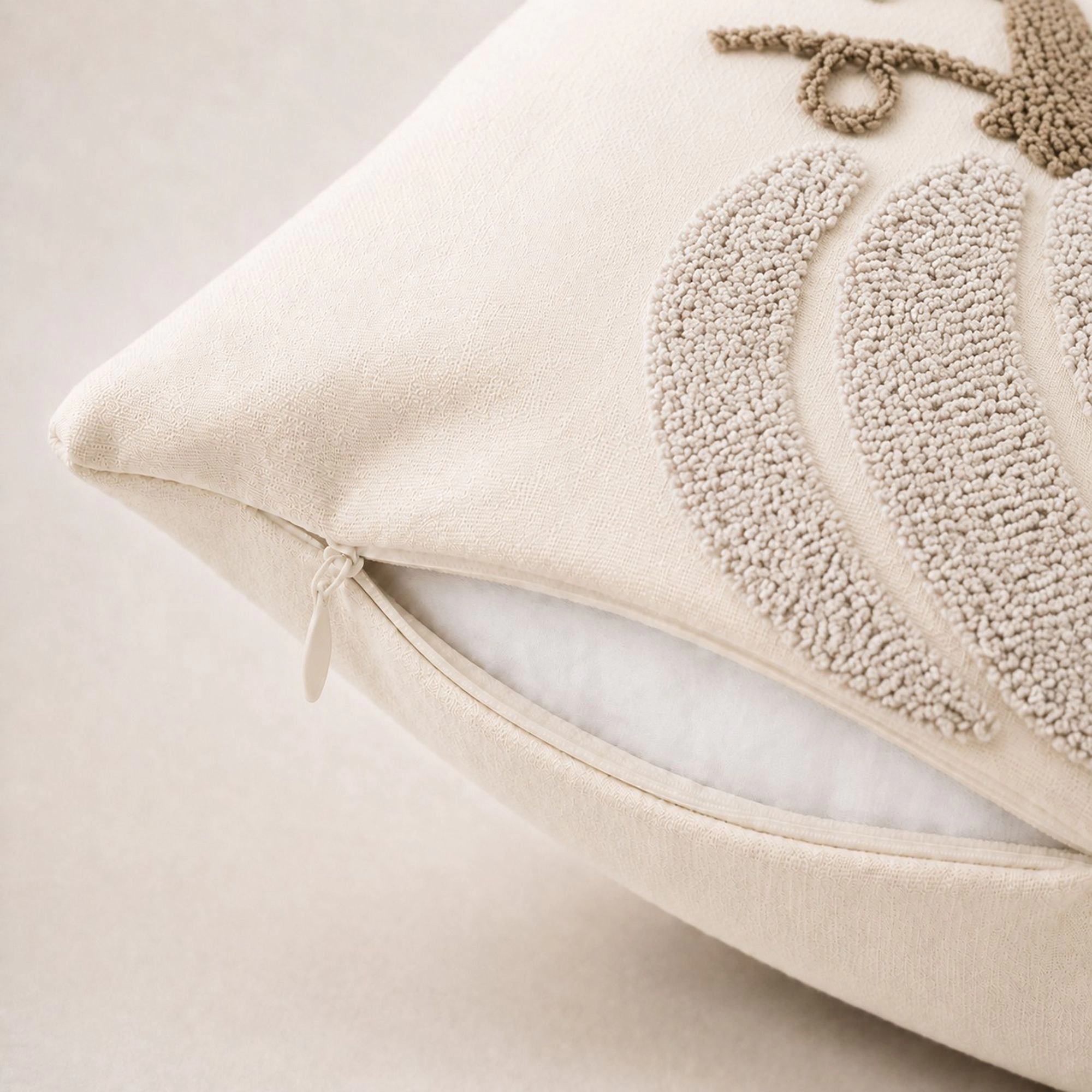 Alilang Fall Thanksgiving Tufted Pumpkin Vine Decorative Throw Pillow Cover