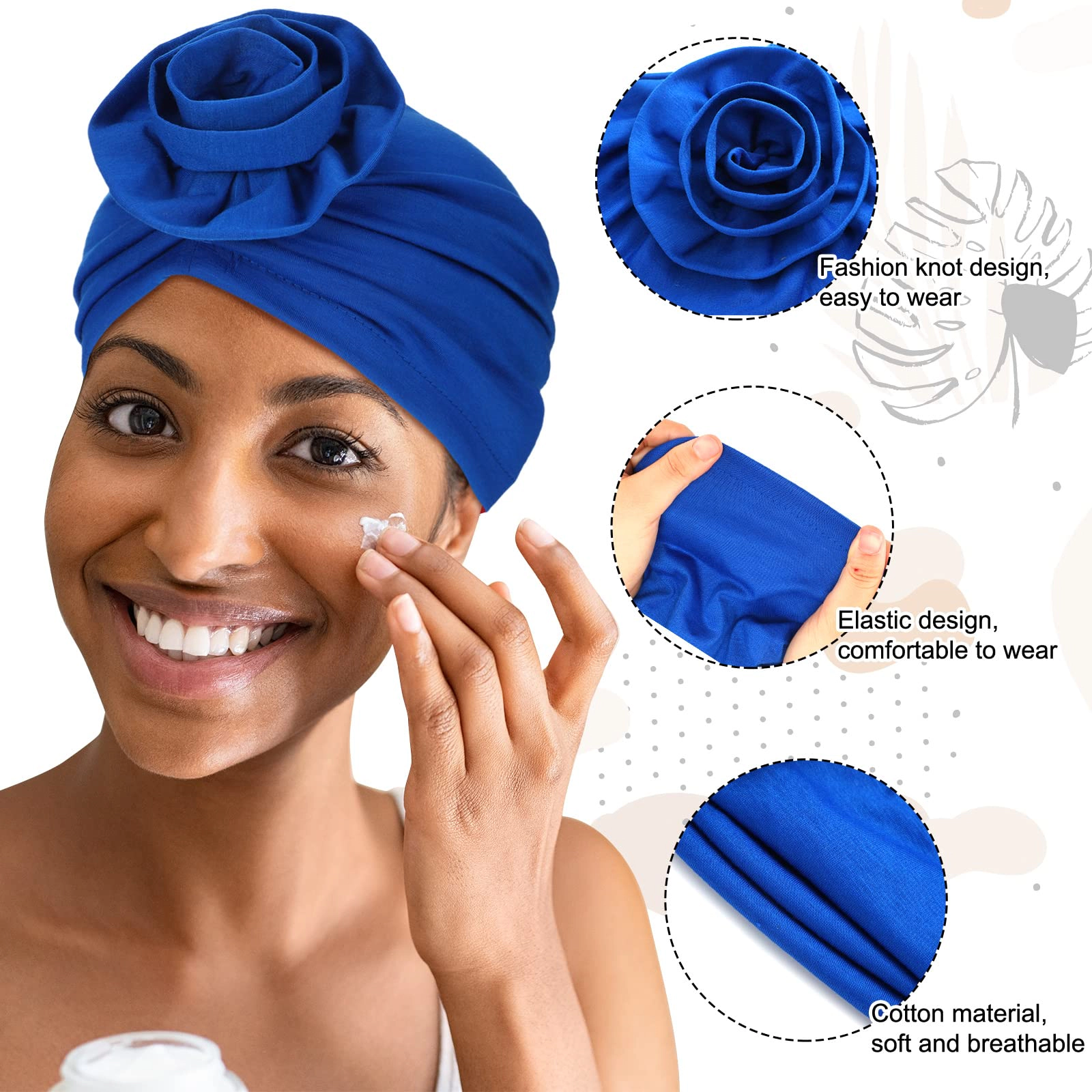 PIGFDK 6 Head Wraps For Women Turban
