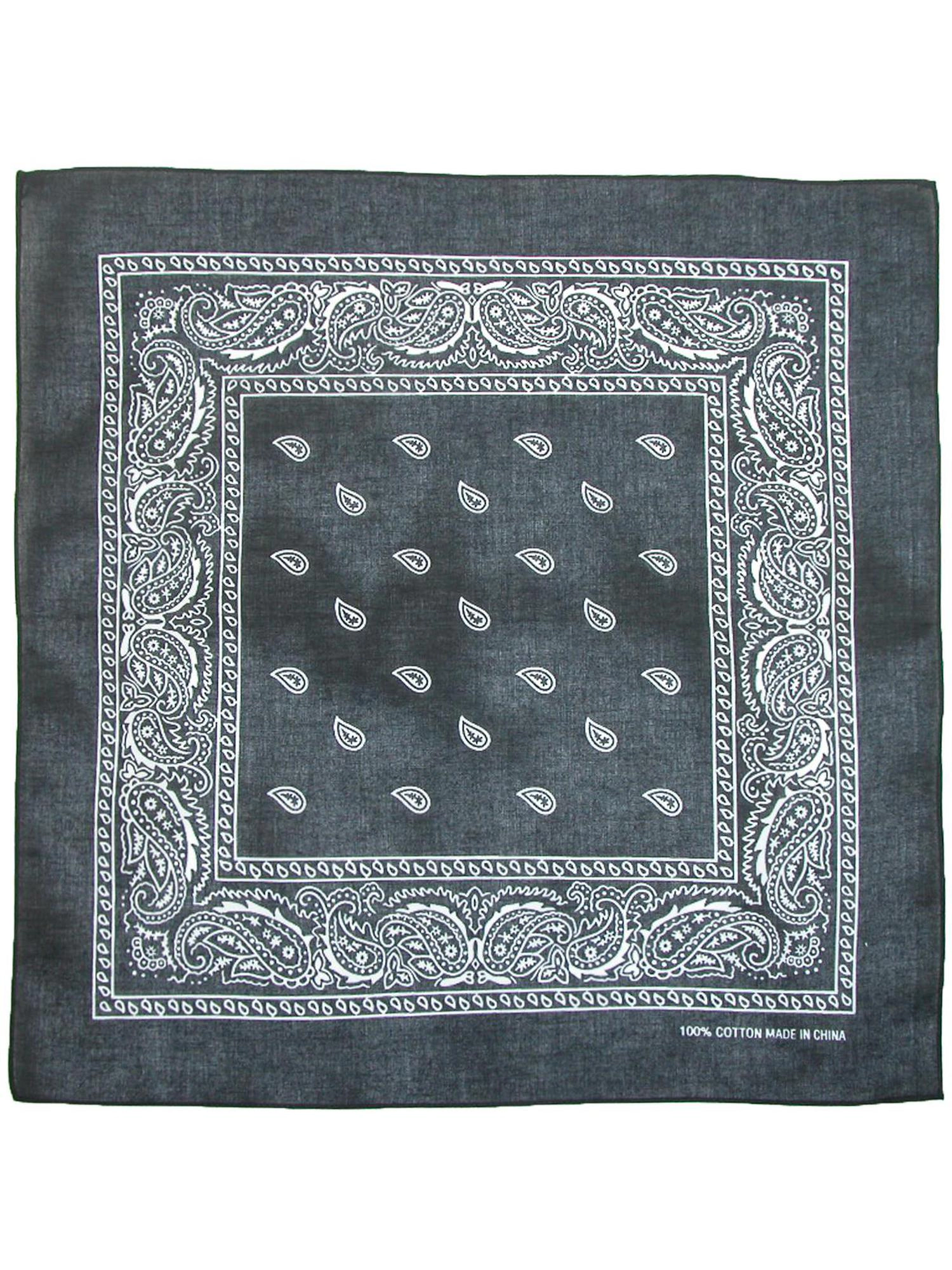 CTM® Cotton Paisley All-Purpose Bandanas (Pack of 5 Same Color)