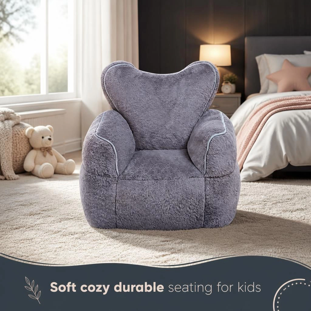 GOODSILO Soft Faux Fur Comfortable Lazy Lounge Bean Bag Chair