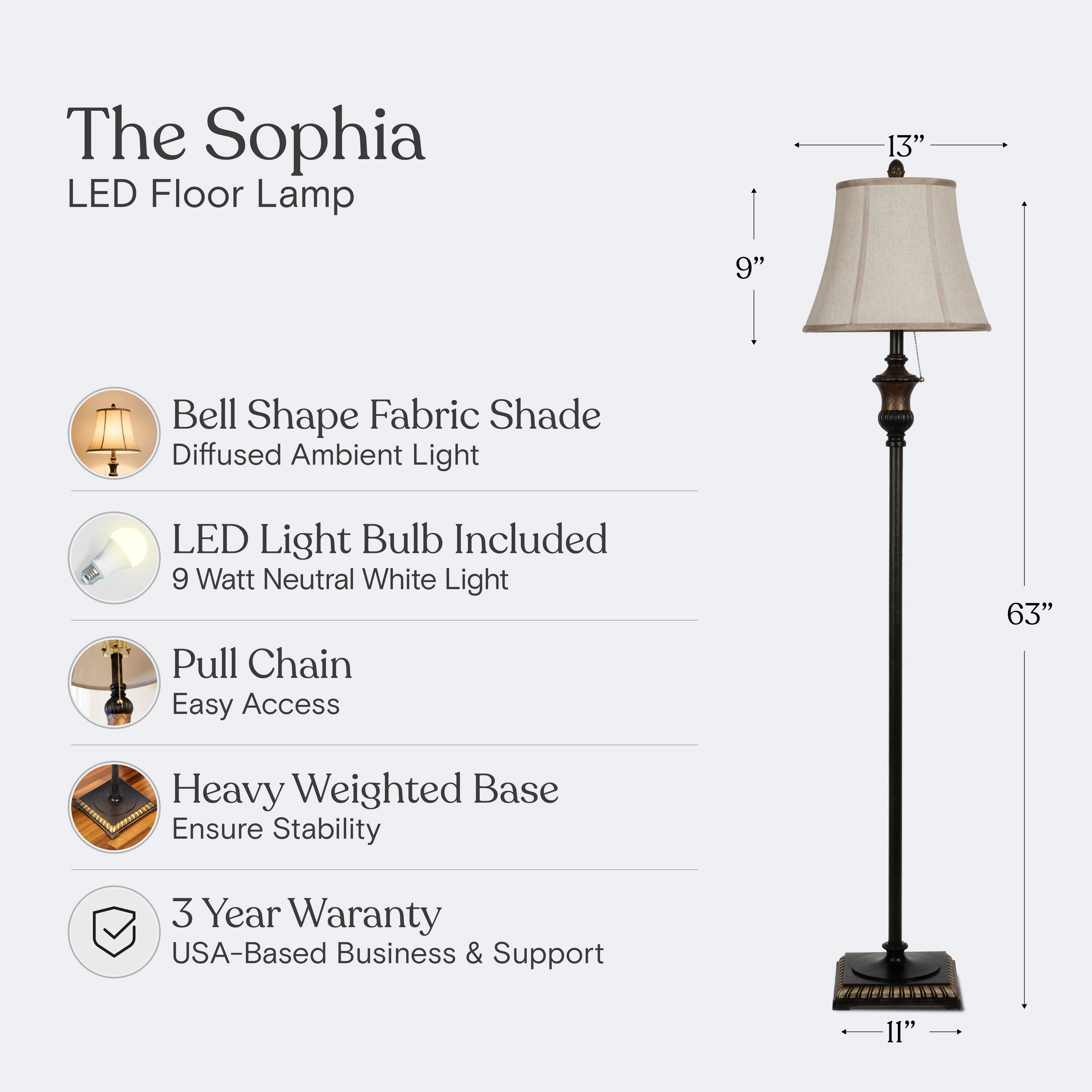 Brightech Sophia LED Floor Lamp