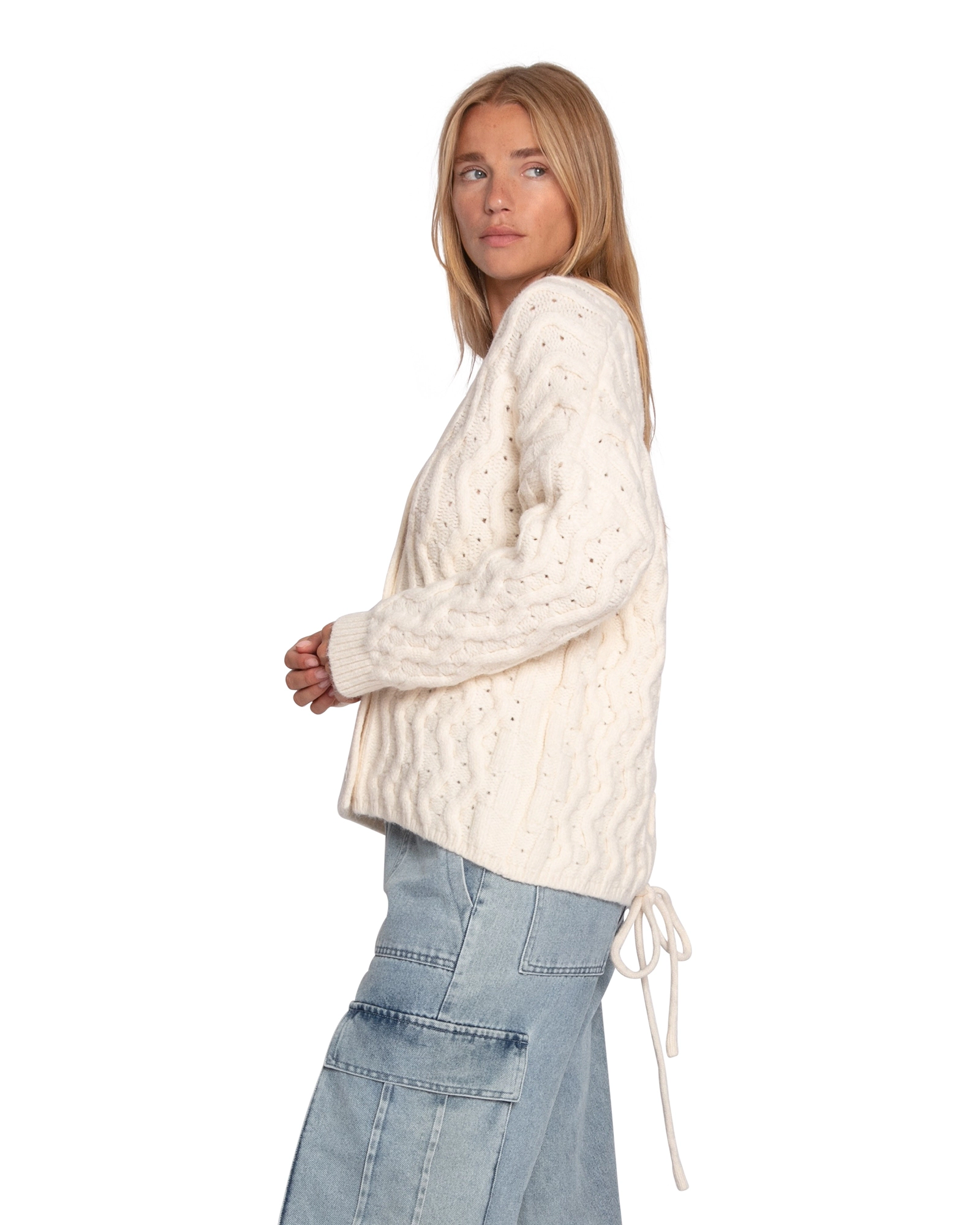 Belle & Bloom Womens Sugar Plum Chunky Cardigan