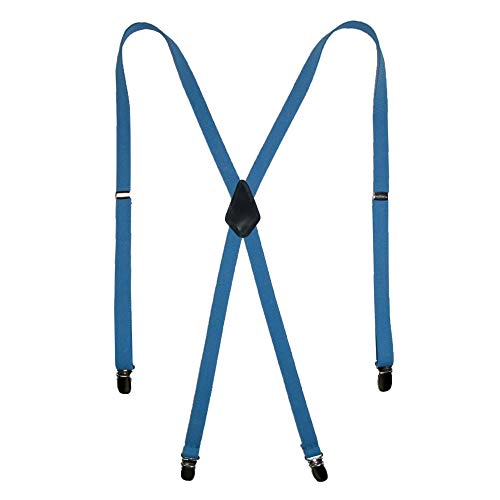 CTM® Women's Elastic Clip-End 1/2 Inch Skinny Urban Suspenders